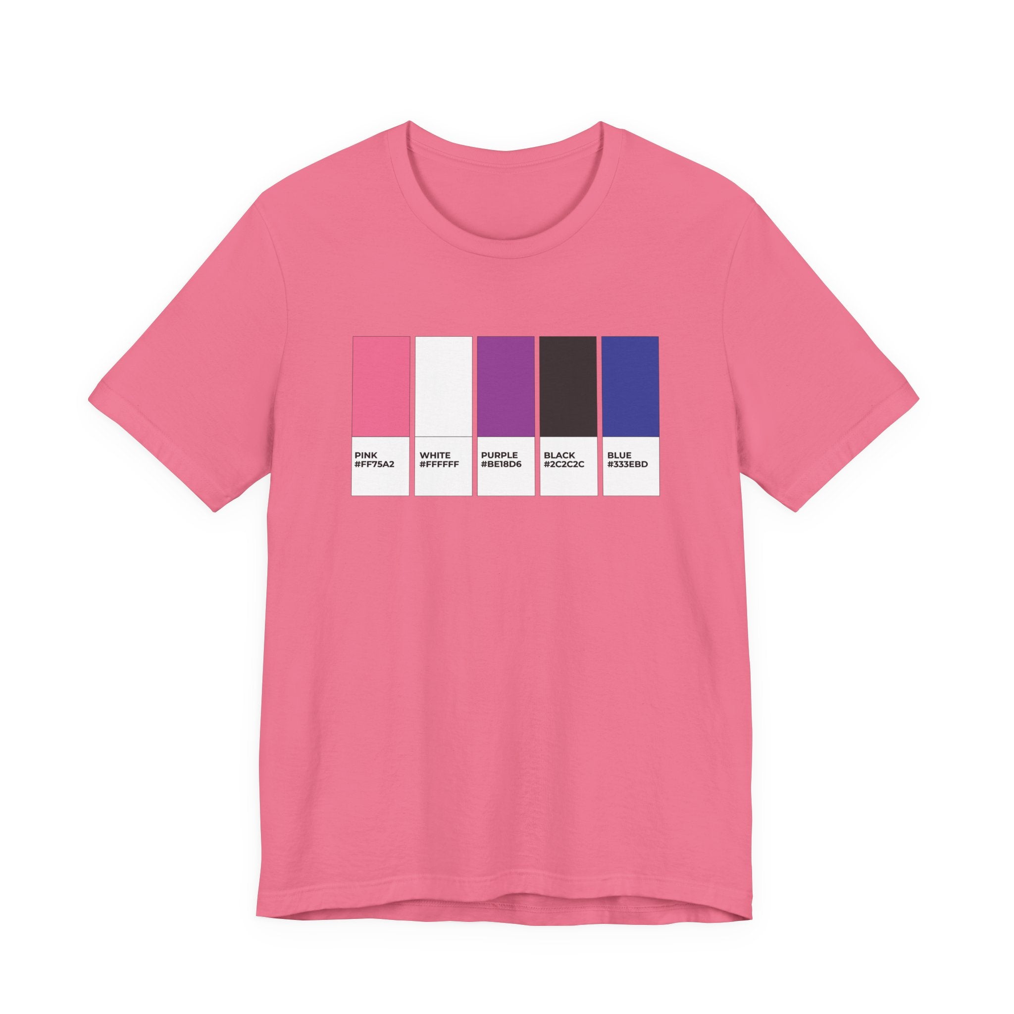 Funny Genderfluid Pride Flag Pantone Colors Unisex Jersey Short Sleeve T-Shirt