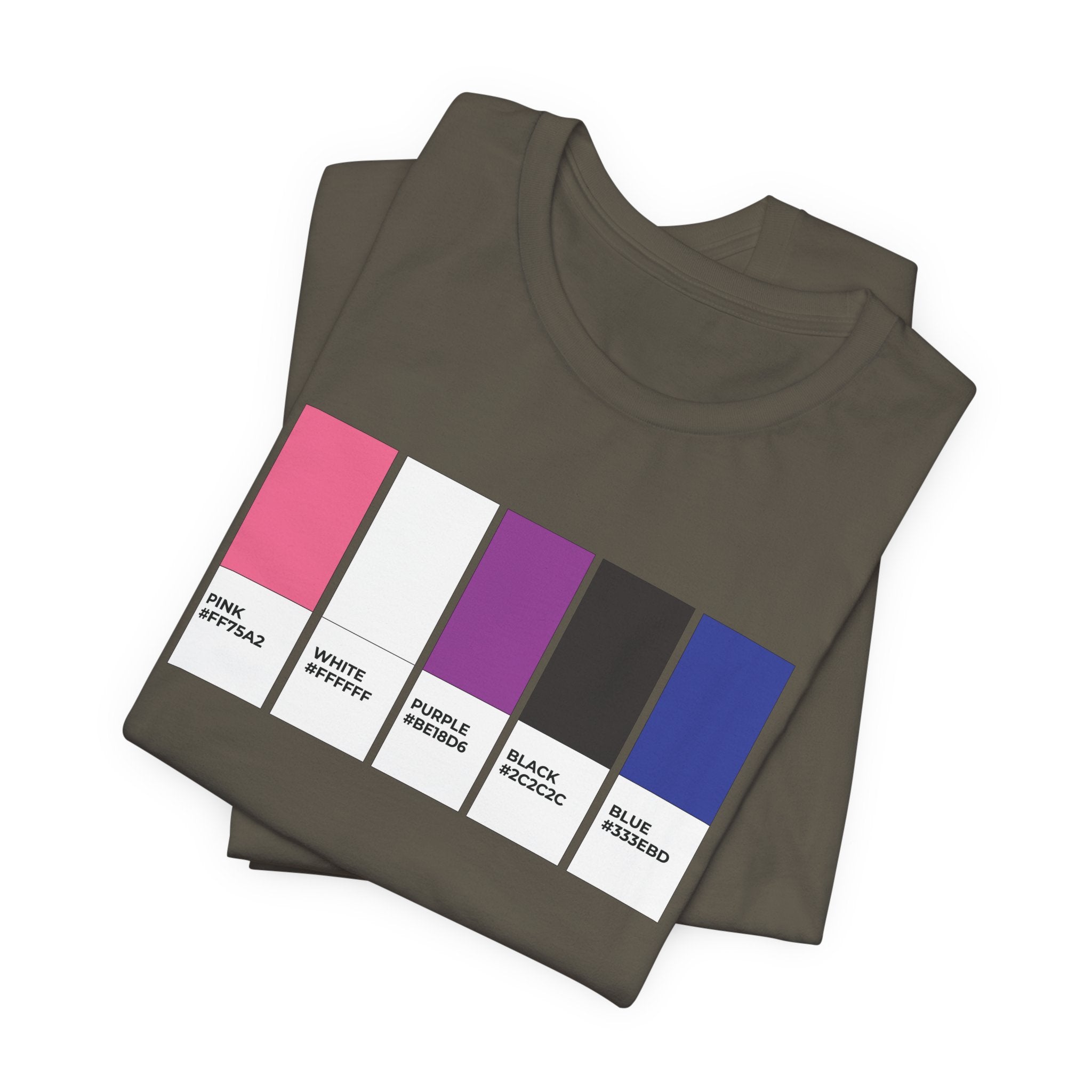 Funny Genderfluid Pride Flag Pantone Colors Unisex Jersey Short Sleeve T-Shirt