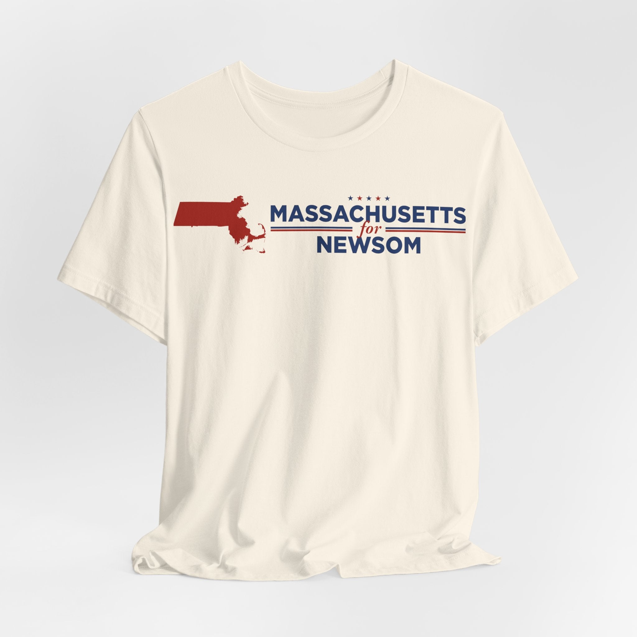 Massachusetts for Gavin Newsom for President Campaign T-Shirt 2028