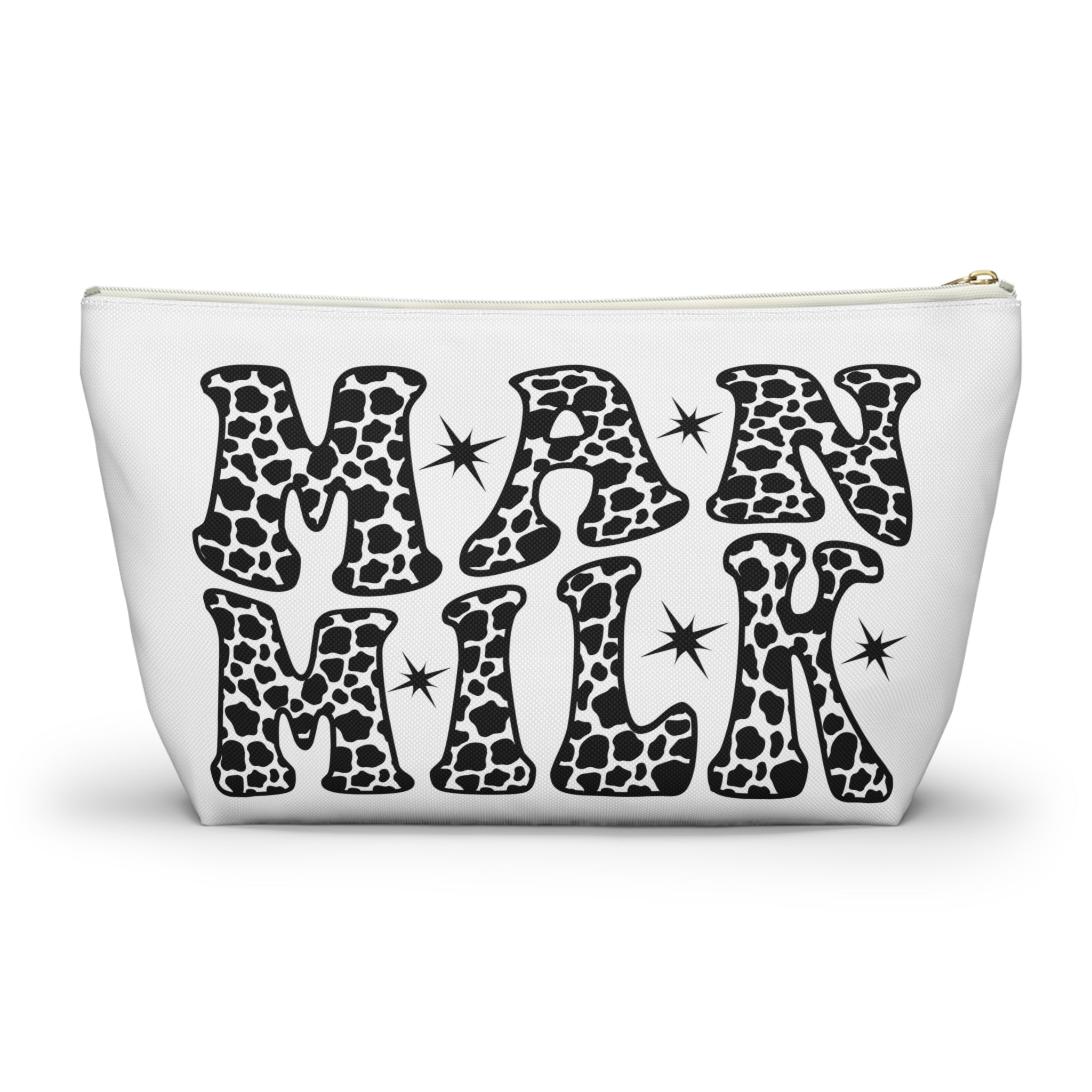 Funny Man Milk Testosterone Storage Bag with T-Bottom - FTM Transition Medication Pouch - Gender Affirming Transgender Gift - Travel or Pride Parade Meds Pouch