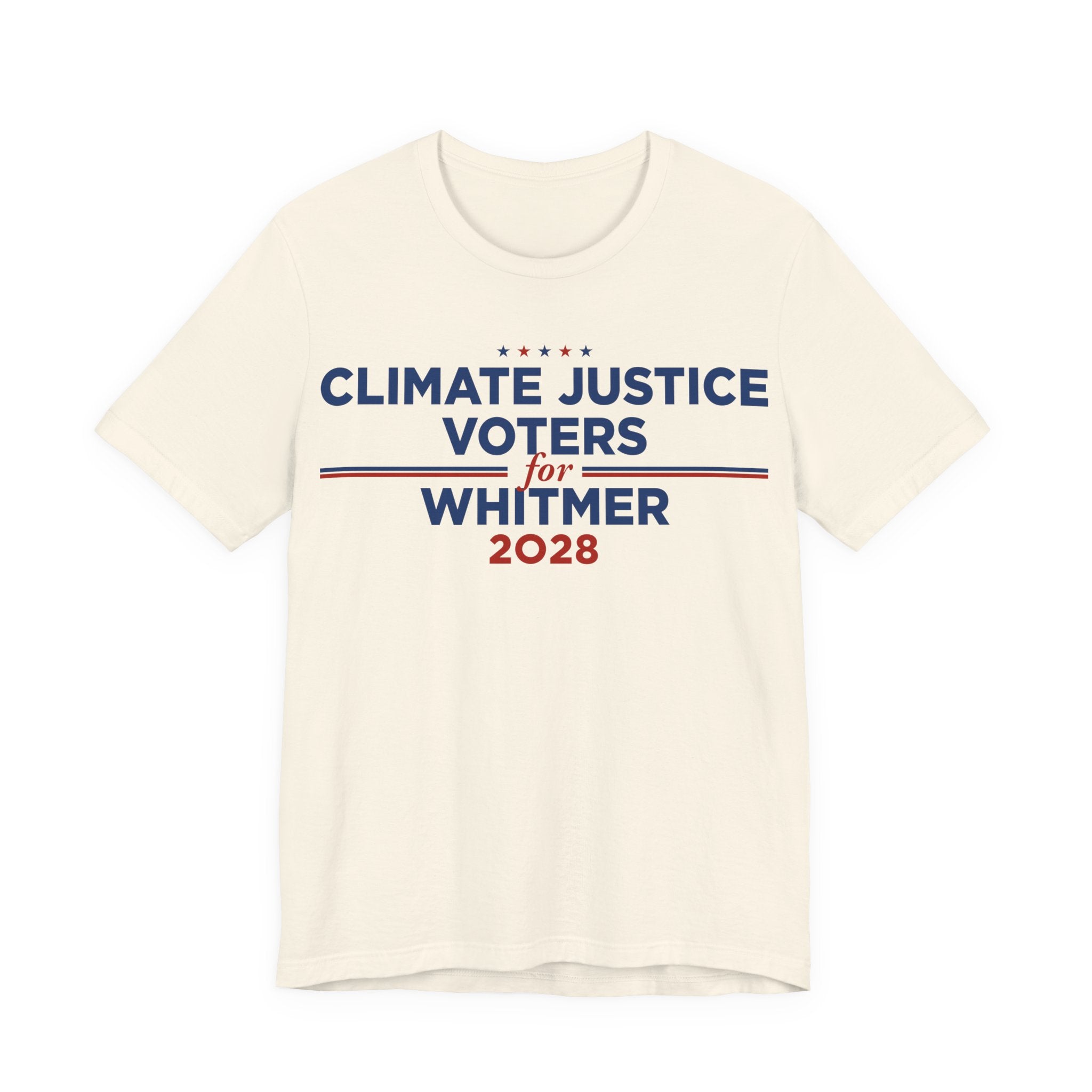 Climate Justice Voters for Whitmer 2028 T-Shirt | Bella+Canvas 3001 Political Graphic Tee