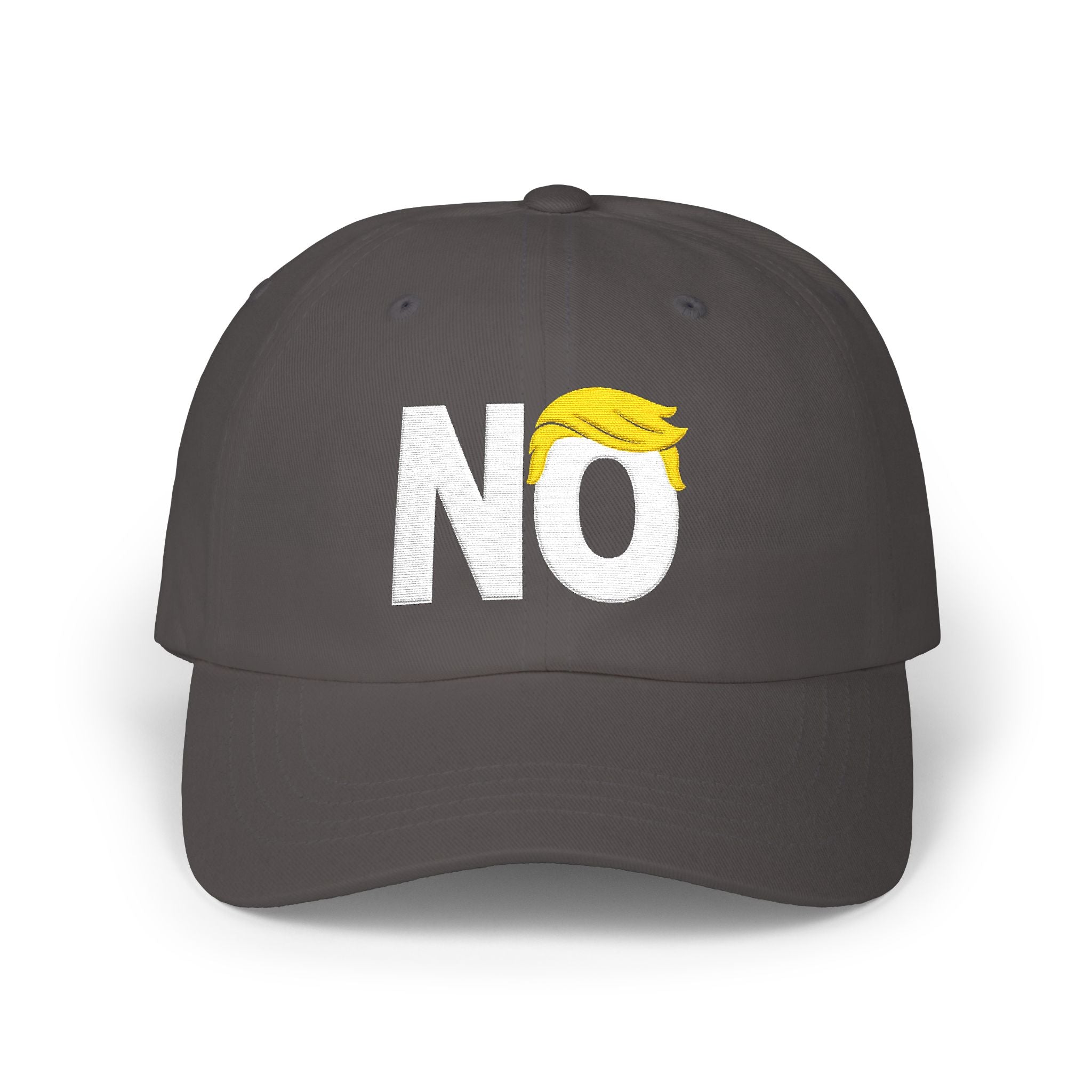 NO Embroidered Classic Dad Cap — Funny Anti-Trump Political Statement Baseball Cap