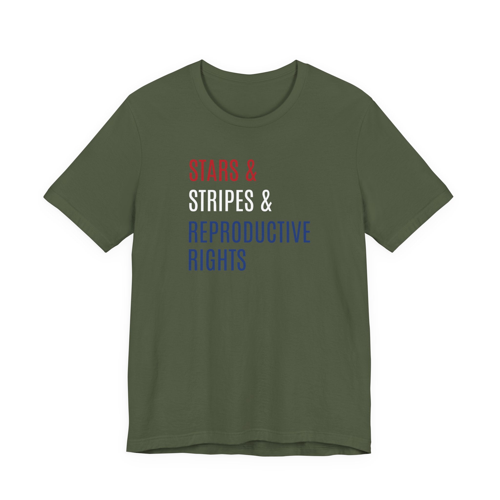Stars, Stripes, Reproductive Rights Unisex T-Shirt - Red White Blue Patriotic Shirt - Pro-Choice - Women's Rights
