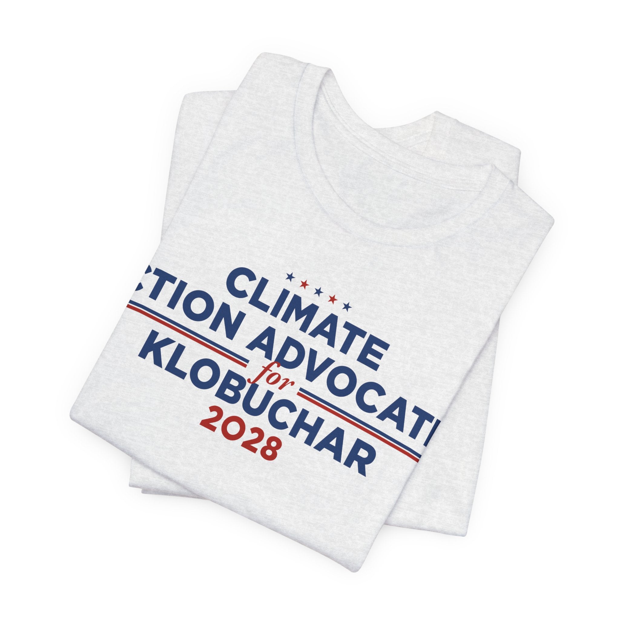 Climate Action Advocates for Klobuchar 2028 T-Shirt | Bella+Canvas 3001 Political Graphic Tee