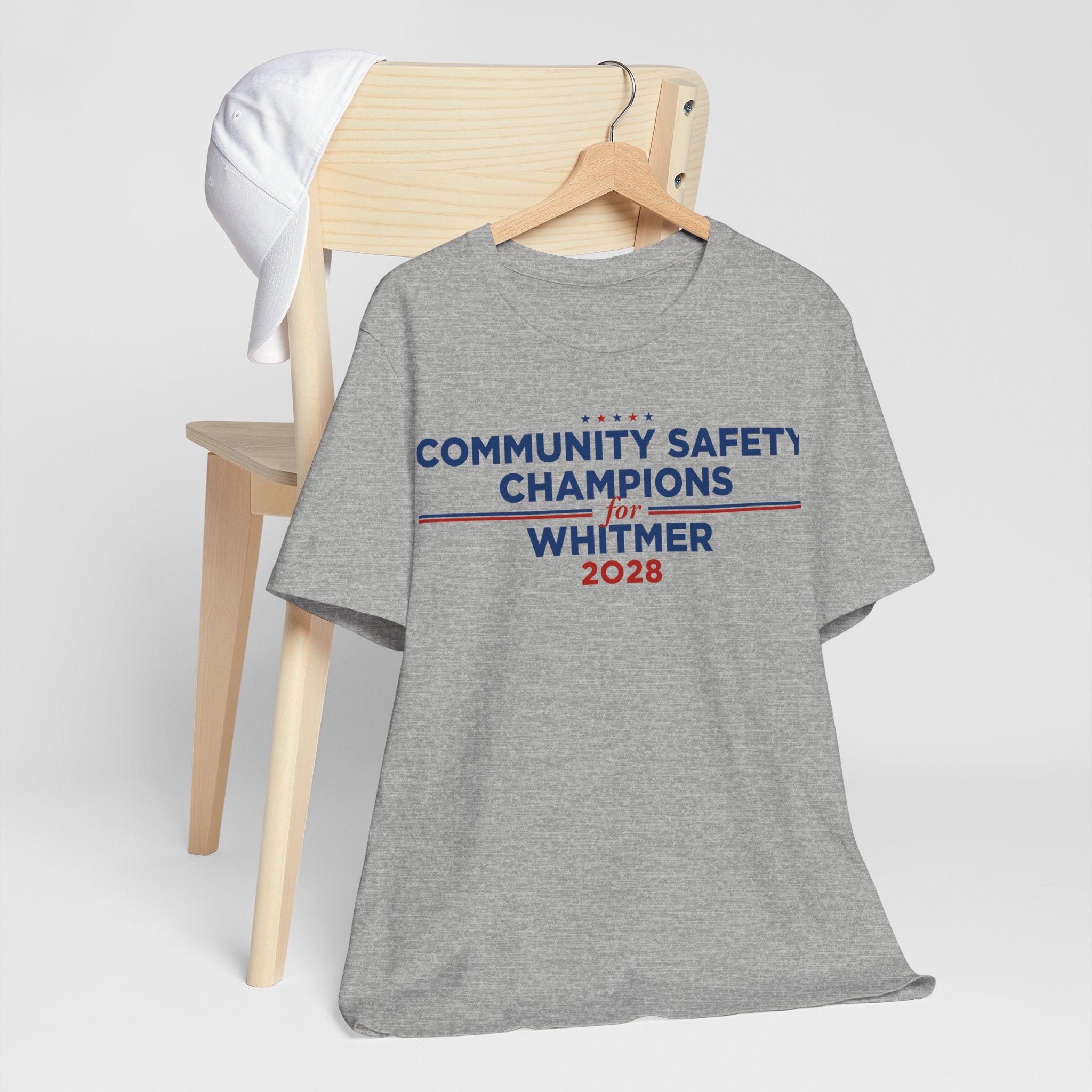 Community Safety Champions for Whitmer 2028 T-Shirt | Bella+Canvas 3001 Political Graphic Tee