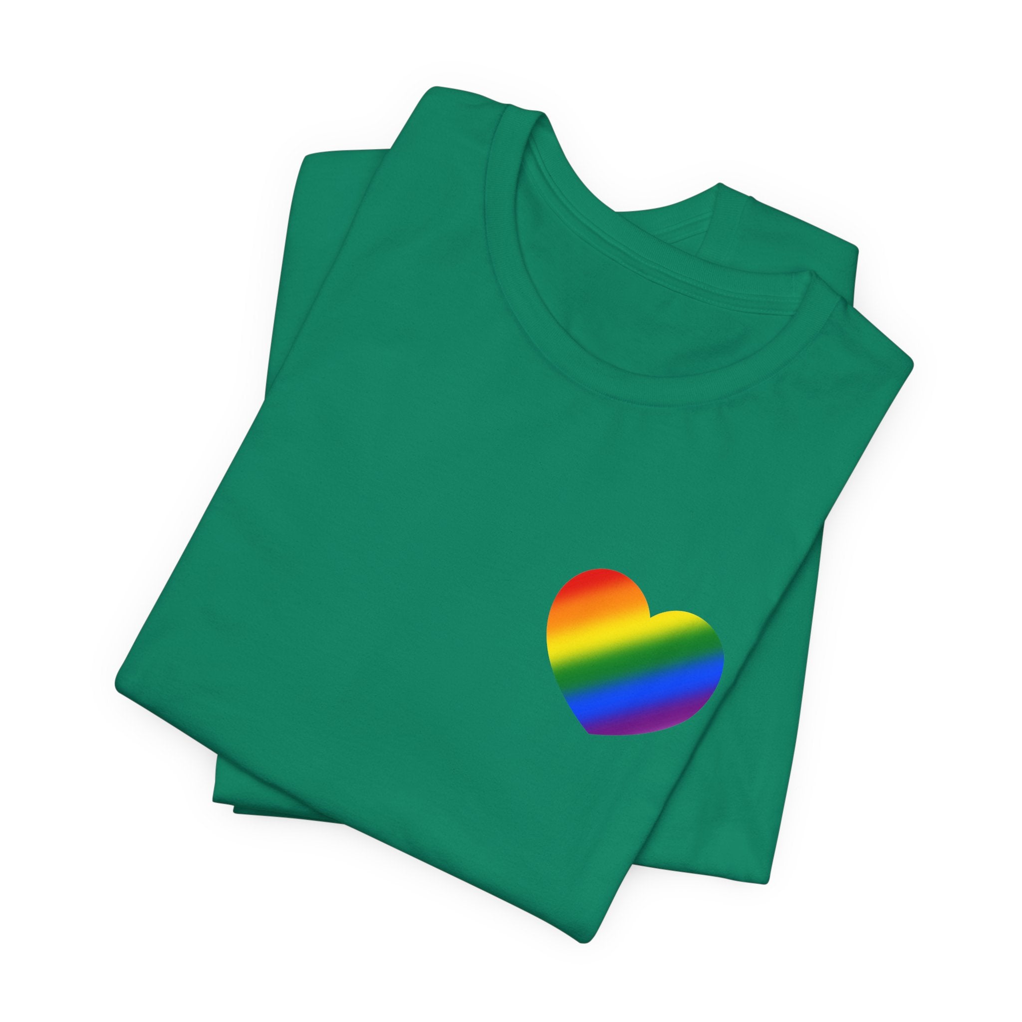 Rainbow Heart T-Shirt – Minimalist LGBTQ Pride Tee