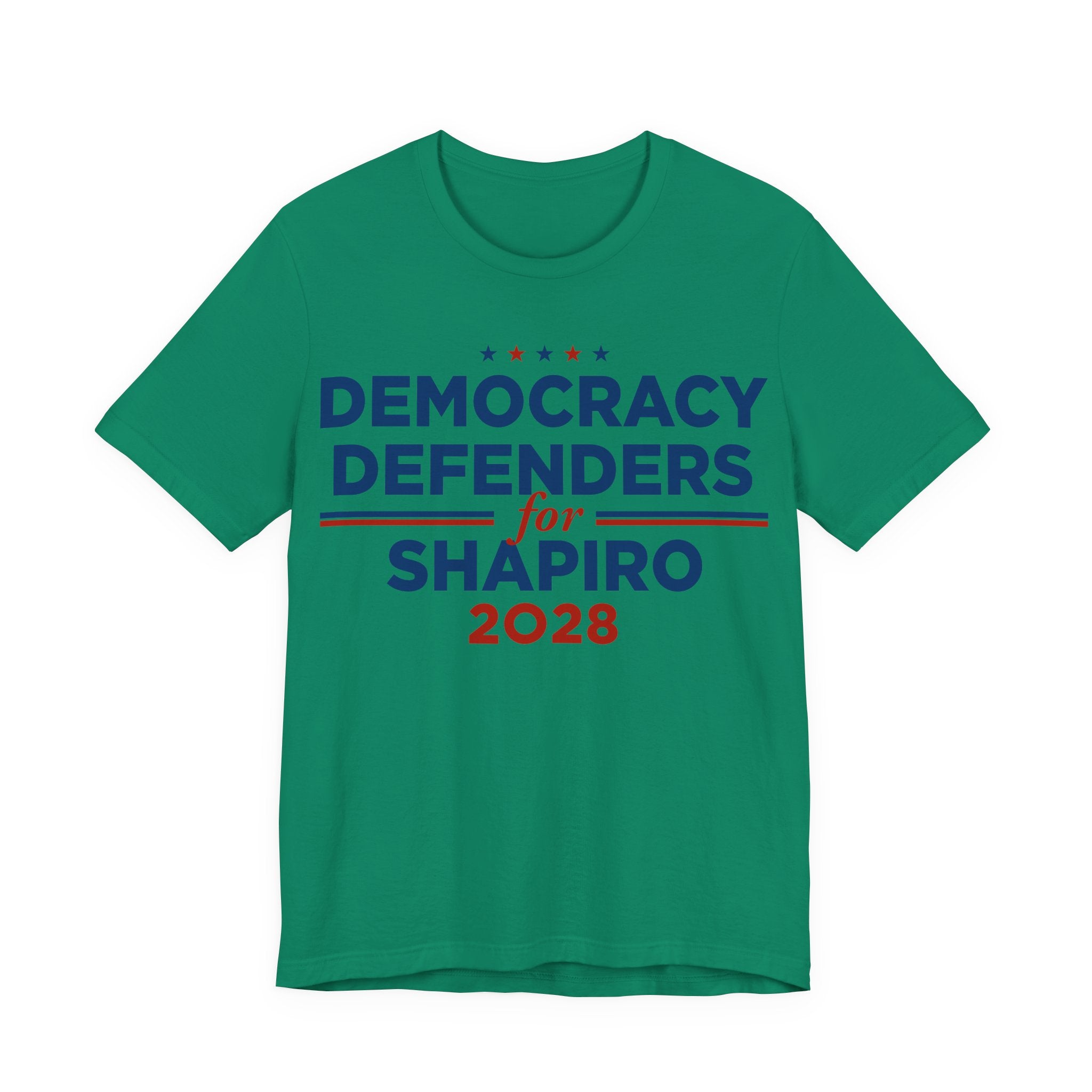Democracy Defenders for Shapiro 2028 T-Shirt | Bella+Canvas 3001 Political Graphic Tee