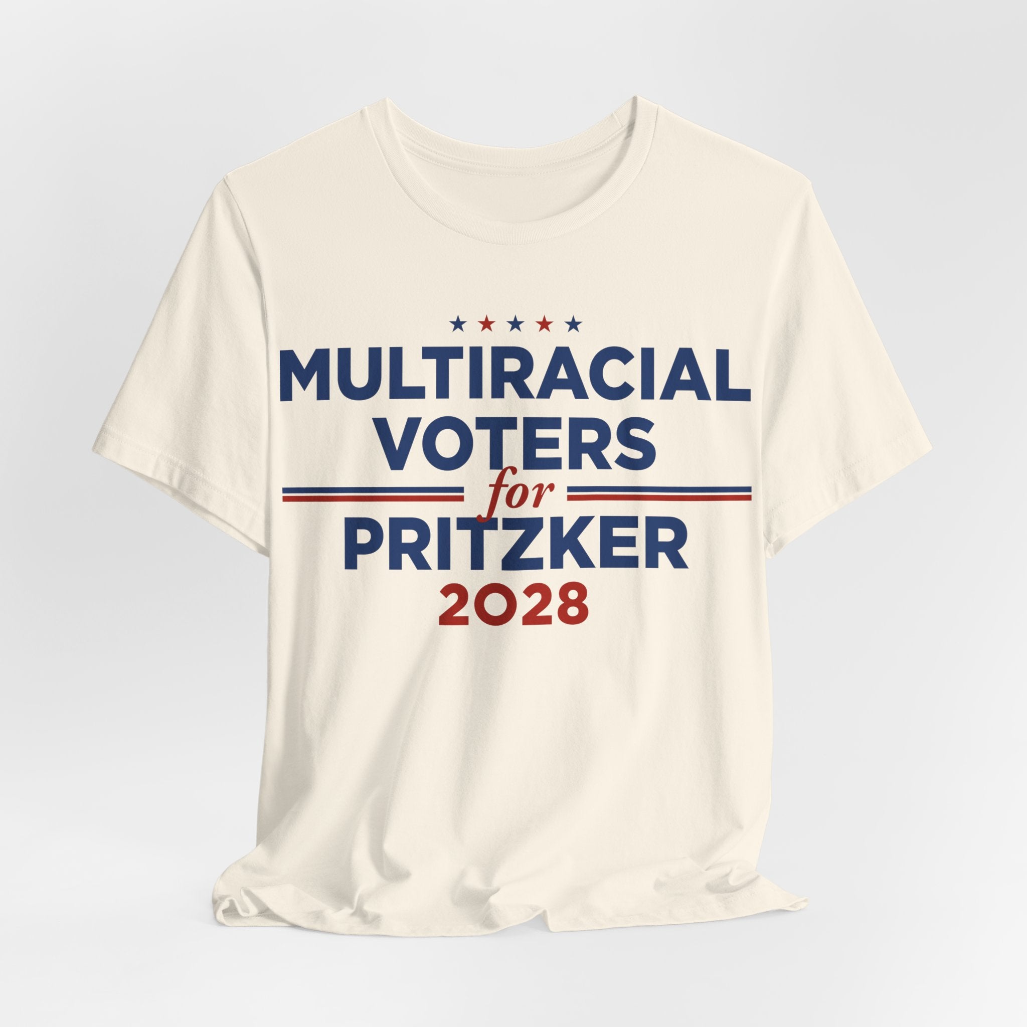 Multiracial Voters for J.B. Pritzker for President Campaign T-Shirt 2028