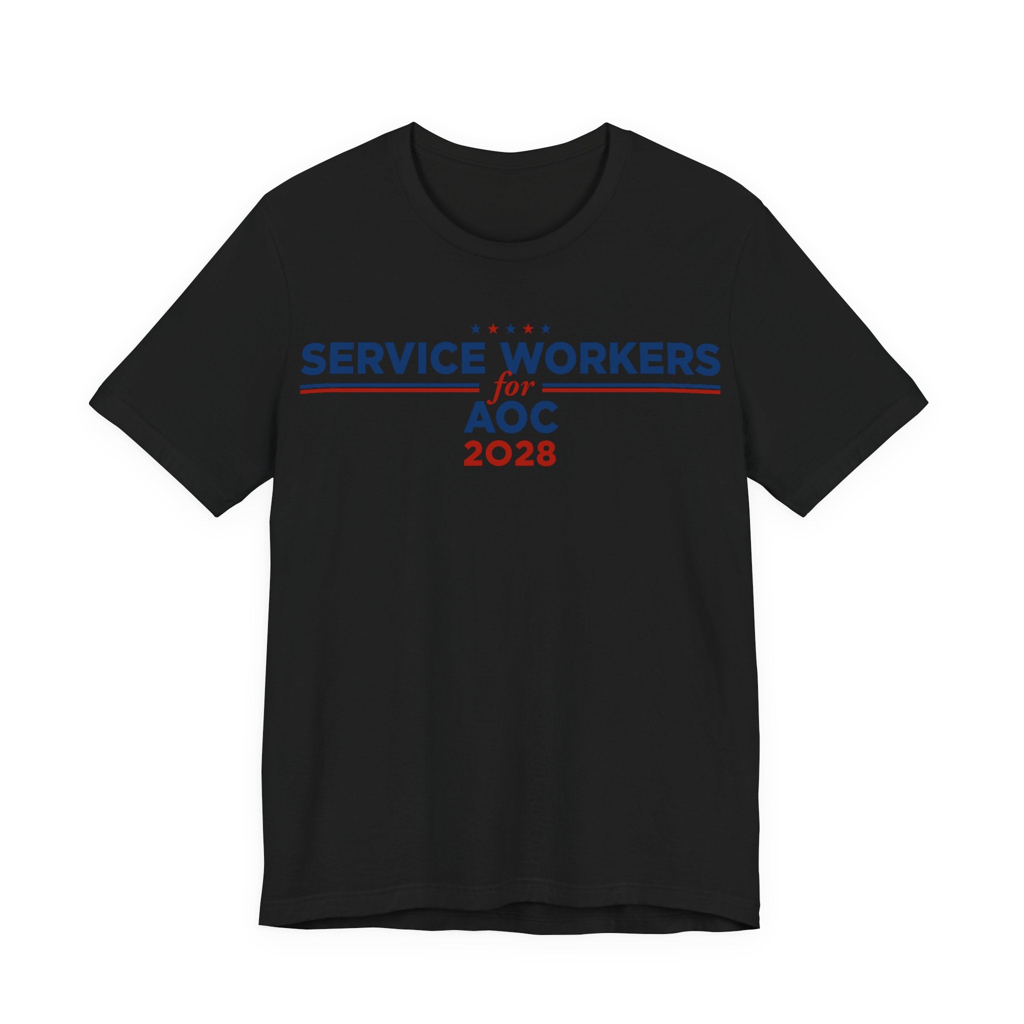 Service Workers for AOC for President Campaign T-Shirt 2028