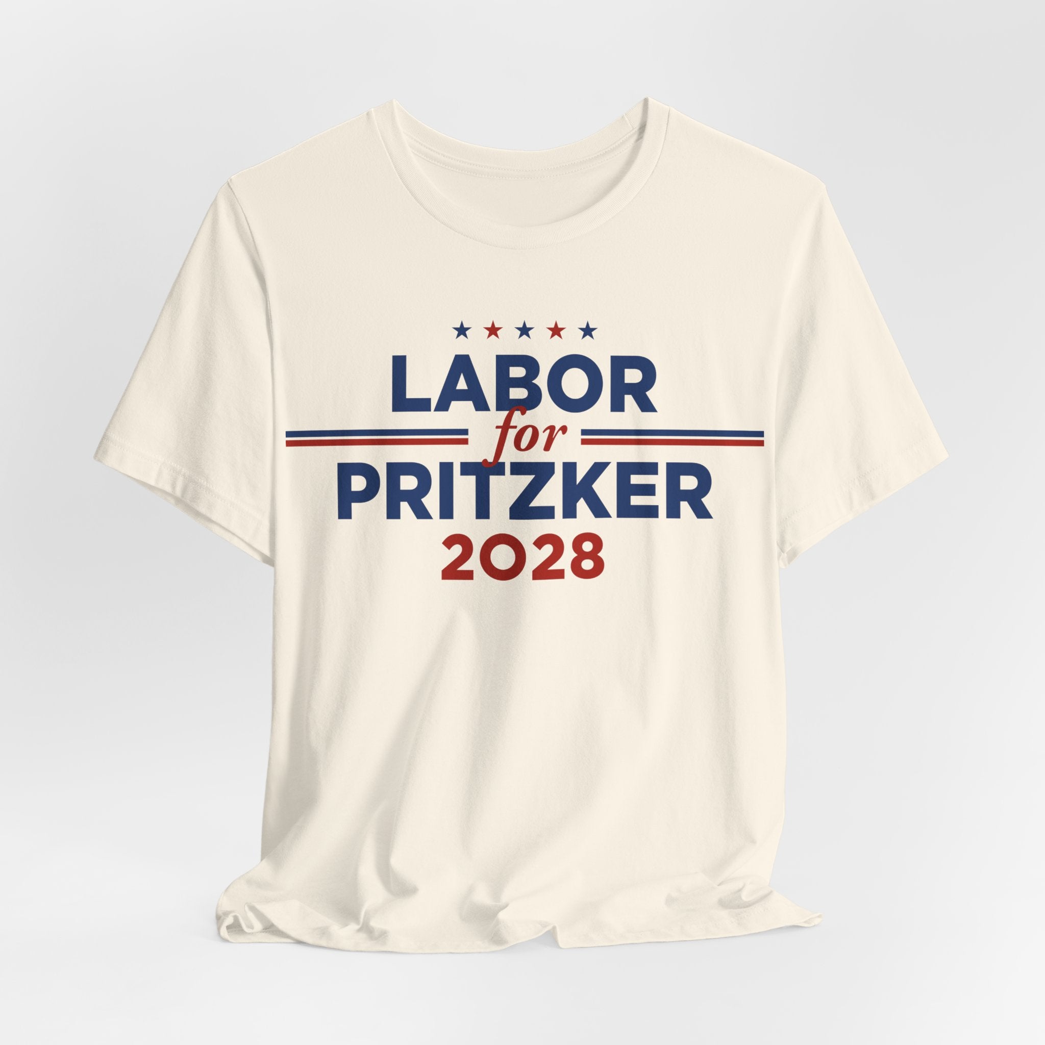 Labor for J.B. Pritzker for President Campaign T-Shirt 2028