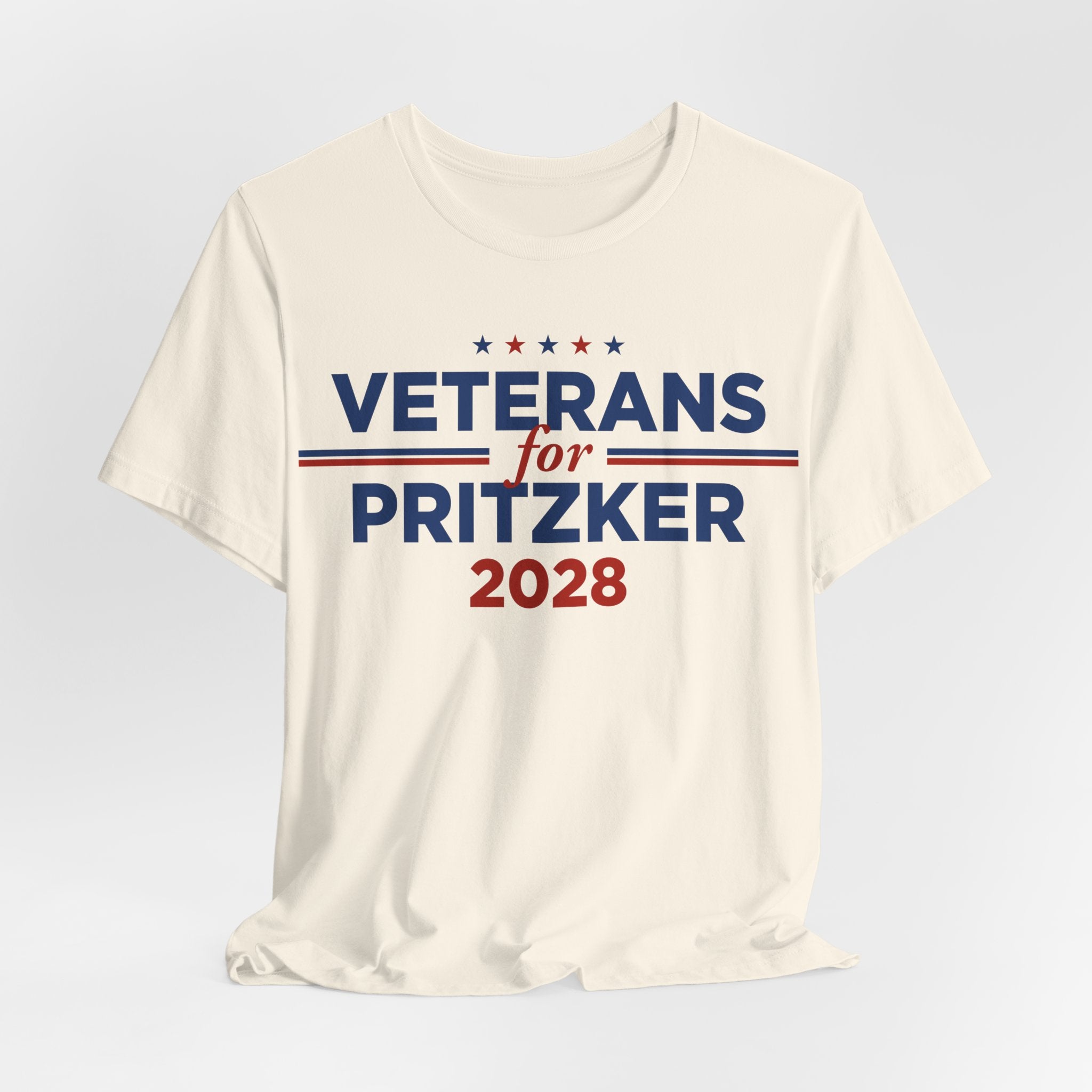 Veterans for J.B. Pritzker for President Campaign T-Shirt 2028