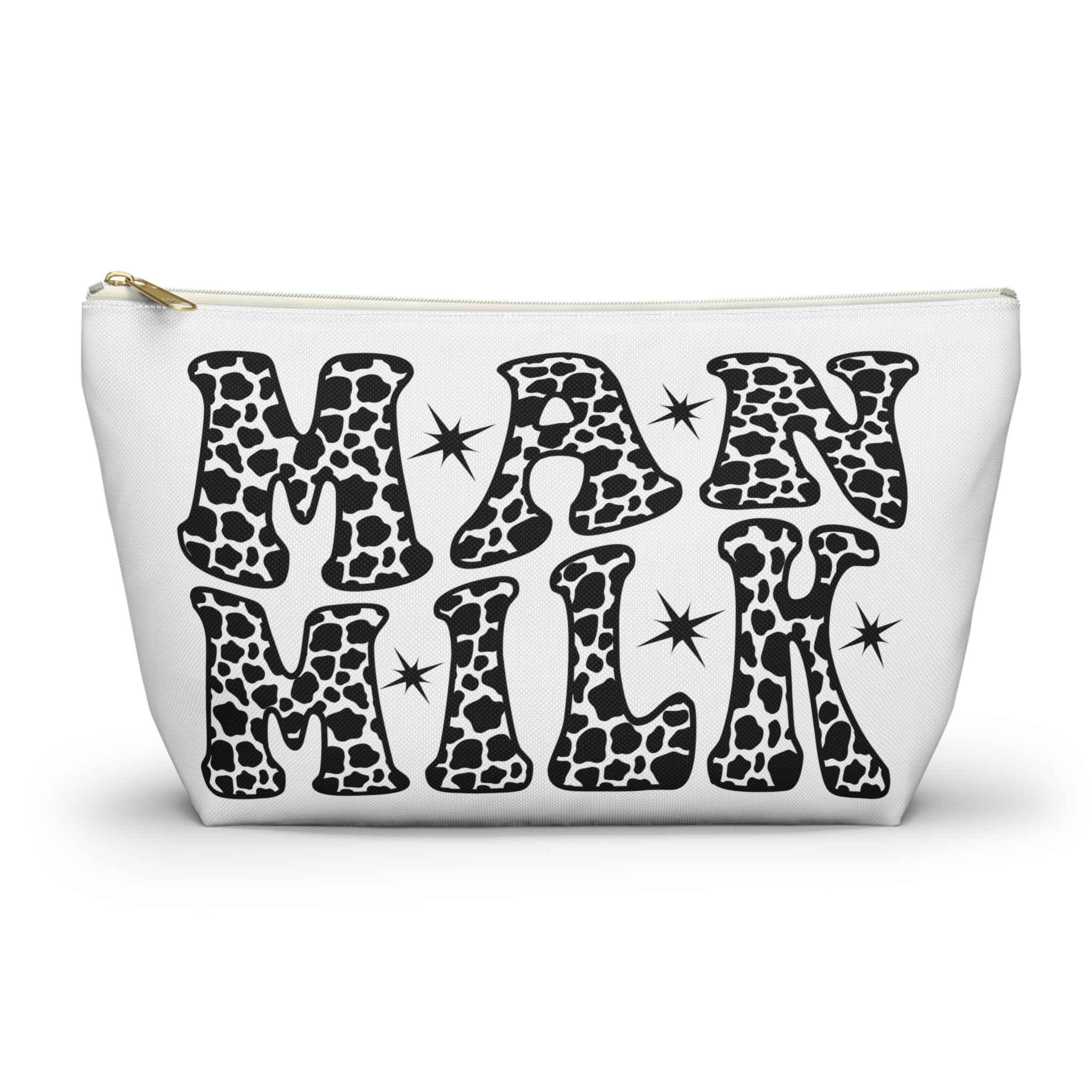 Funny Man Milk Testosterone Storage Bag with T-Bottom - FTM Transition Medication Pouch - Gender Affirming Transgender Gift - Travel or Pride Parade Meds Pouch