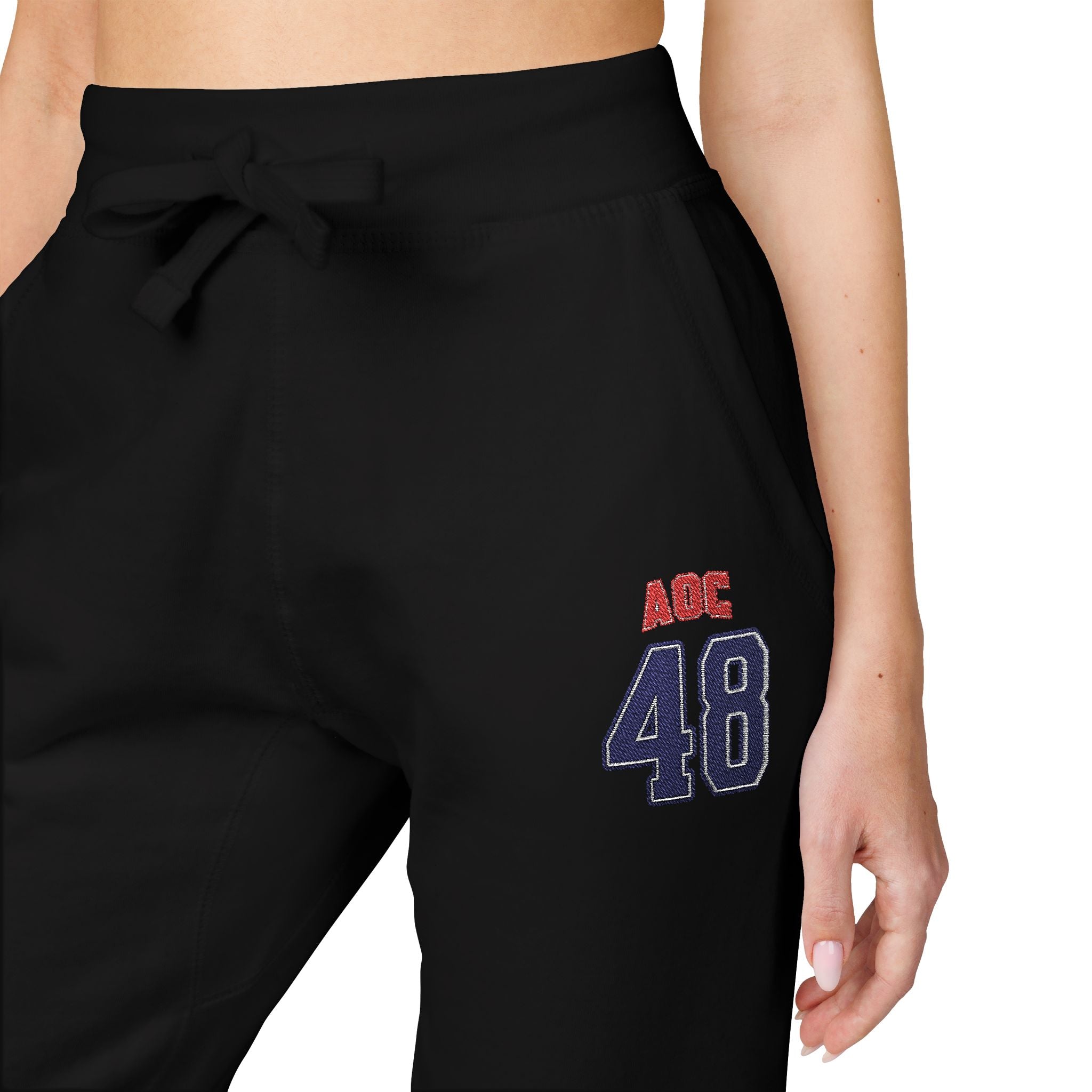 Embroidered Team AOC for 48th President Fleece Sweatpants — Casual Cozy Joggers