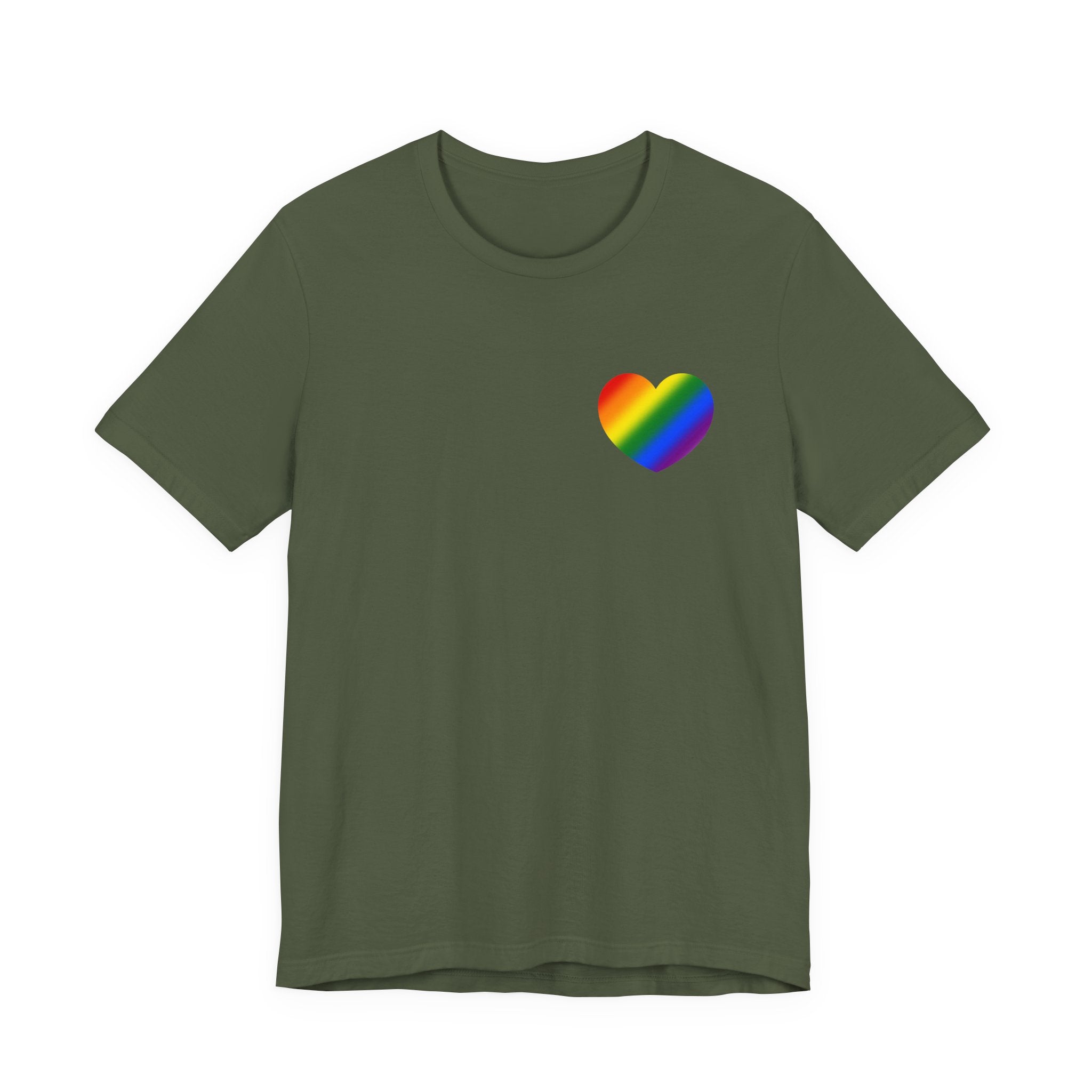 Rainbow Heart T-Shirt – Minimalist LGBTQ Pride Tee