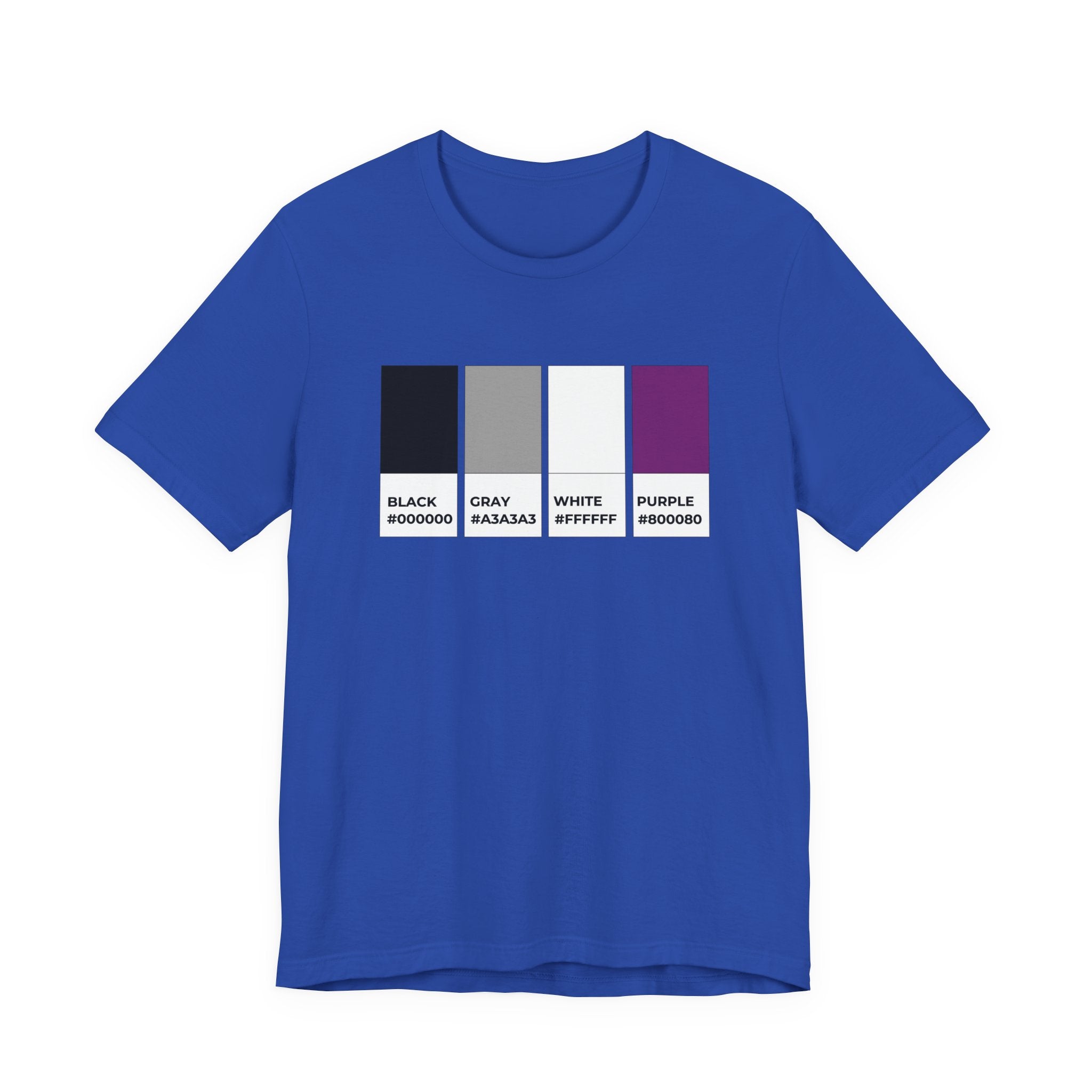 Funny Asexual Pride Flag Pantone Colors Unisex Jersey Short Sleeve T-Shirt