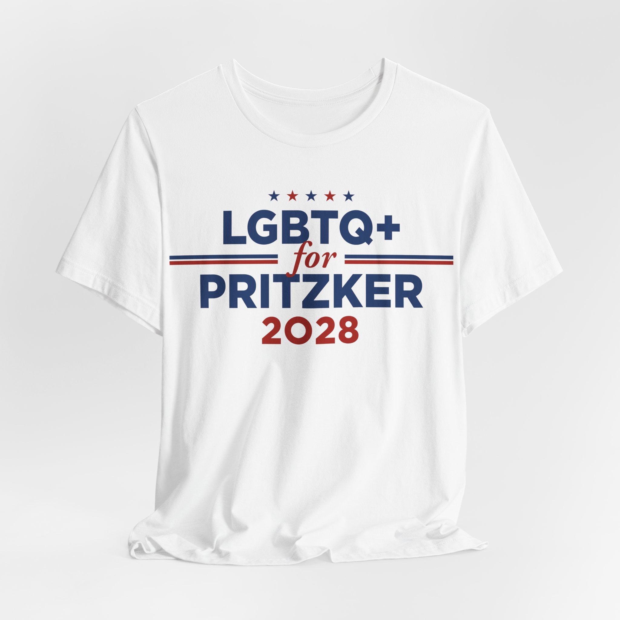 LGBTQ+ for J.B. Pritzker for President Campaign T-Shirt 2028