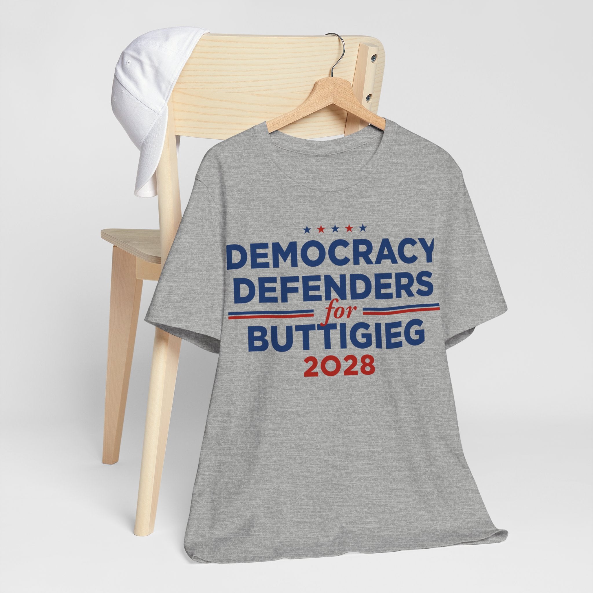 Democracy Defenders for Buttigieg 2028 T-Shirt | Bella+Canvas 3001 Political Graphic Tee