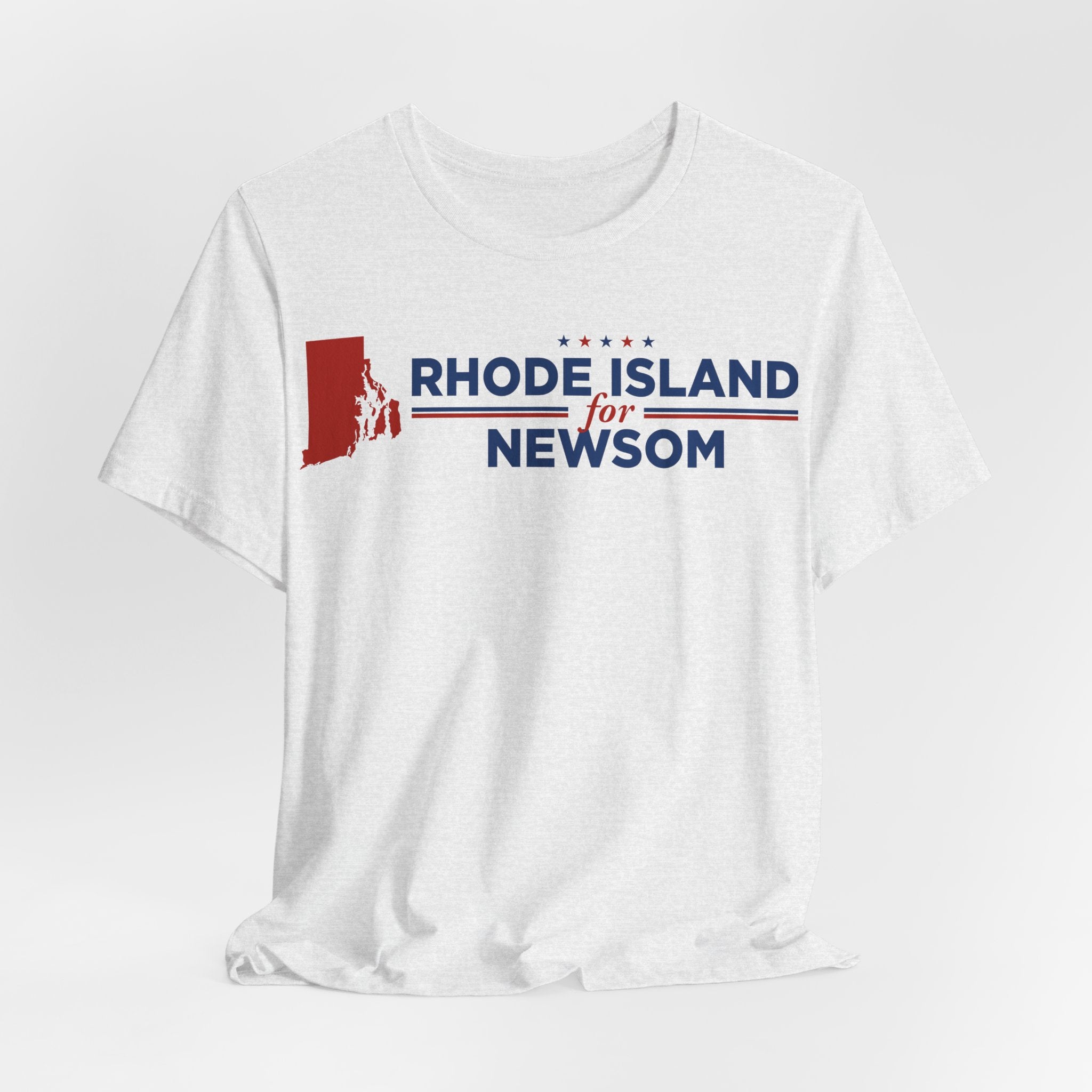 Rhode Island for Gavin Newsom for President Campaign T-Shirt 2028