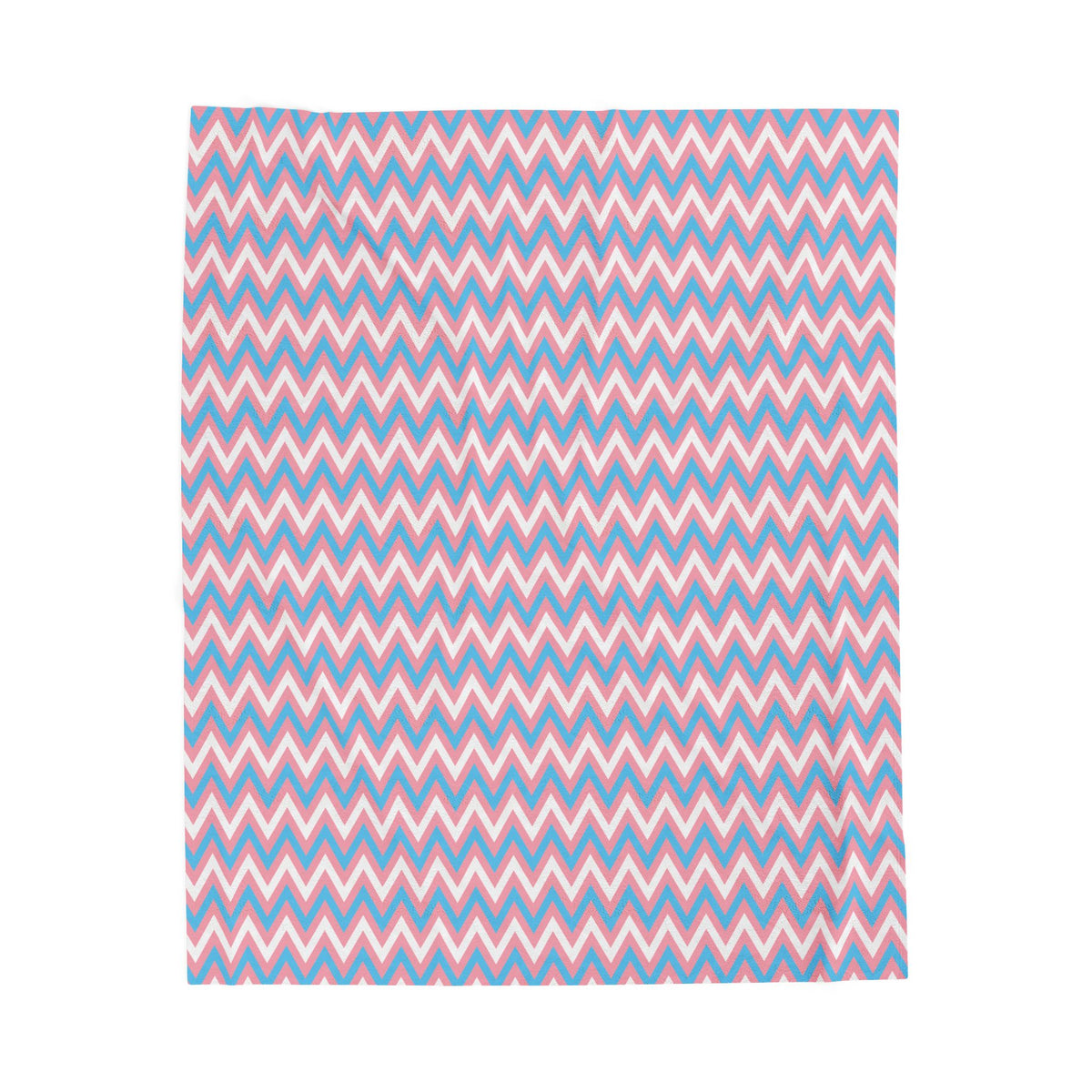 Transgender Flag Chevron Pattern Velveteen Plush Blanket - Coming Out Christmas Pride Blue Pink White