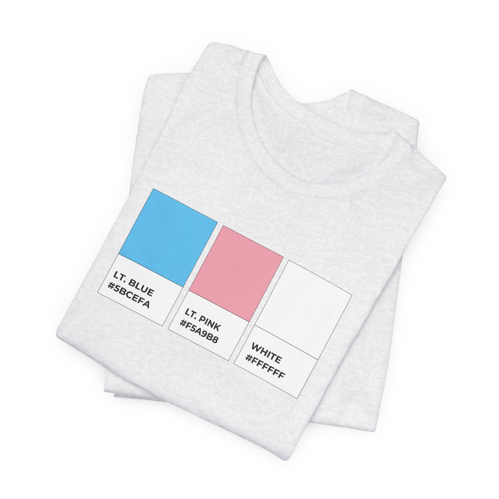 Funny Transgender Trans Pride Flag Pantone Colors Unisex Short Sleeve T-Shirt