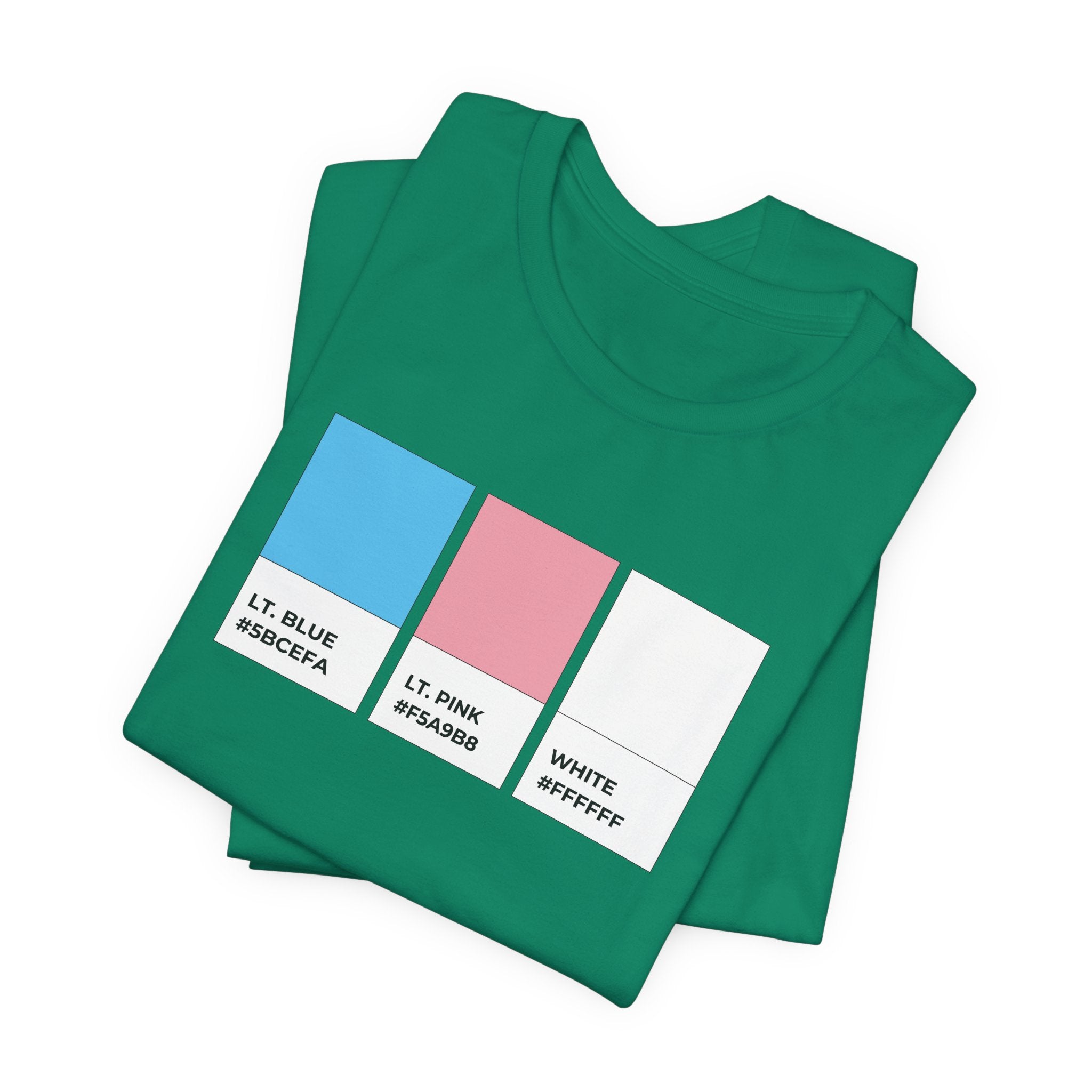 Funny Transgender Trans Pride Flag Pantone Colors Unisex Short Sleeve T-Shirt