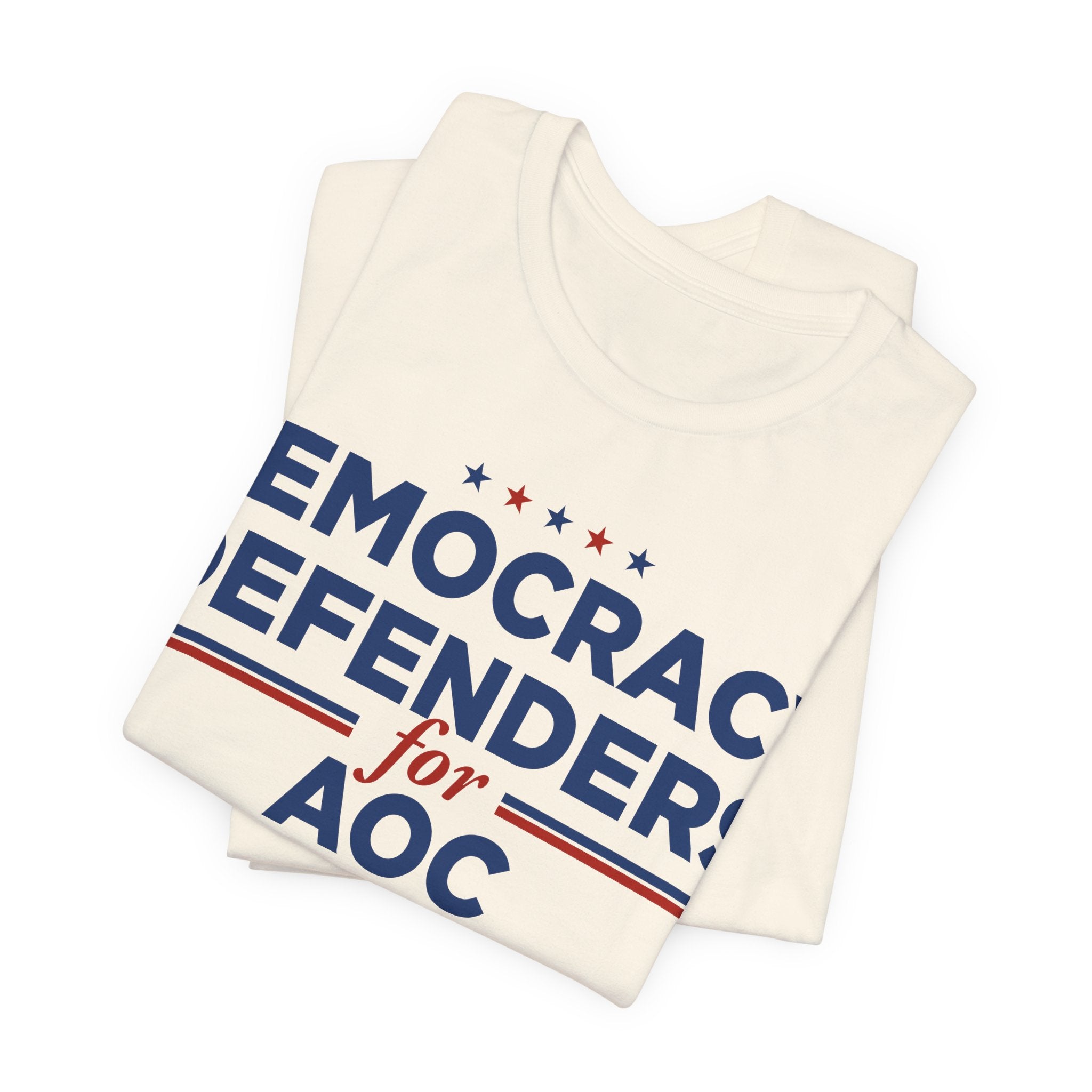 Democracy Defenders for AOC 2028 T-Shirt | Bella+Canvas 3001 Political Graphic Tee