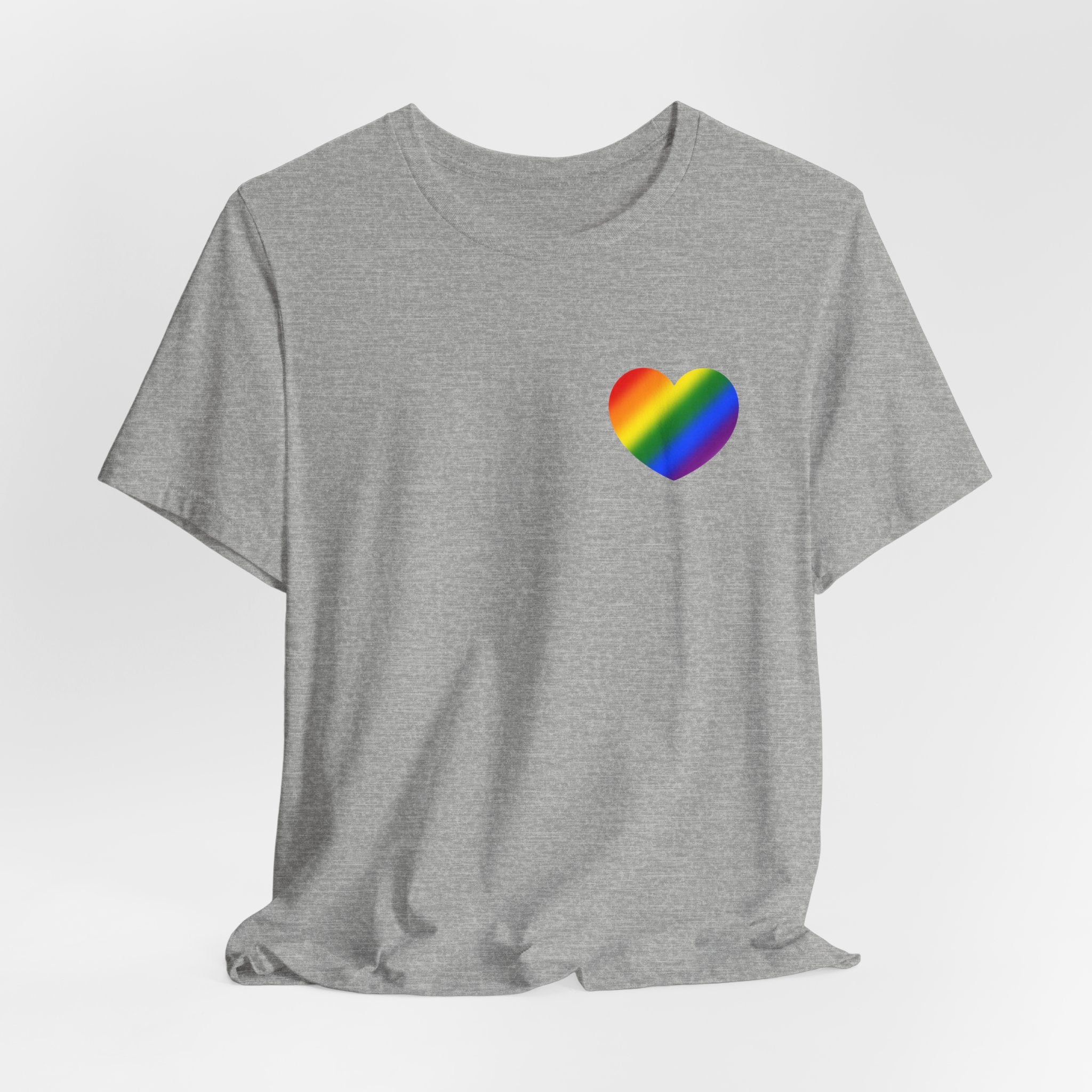 Rainbow Heart T-Shirt – Minimalist LGBTQ Pride Tee
