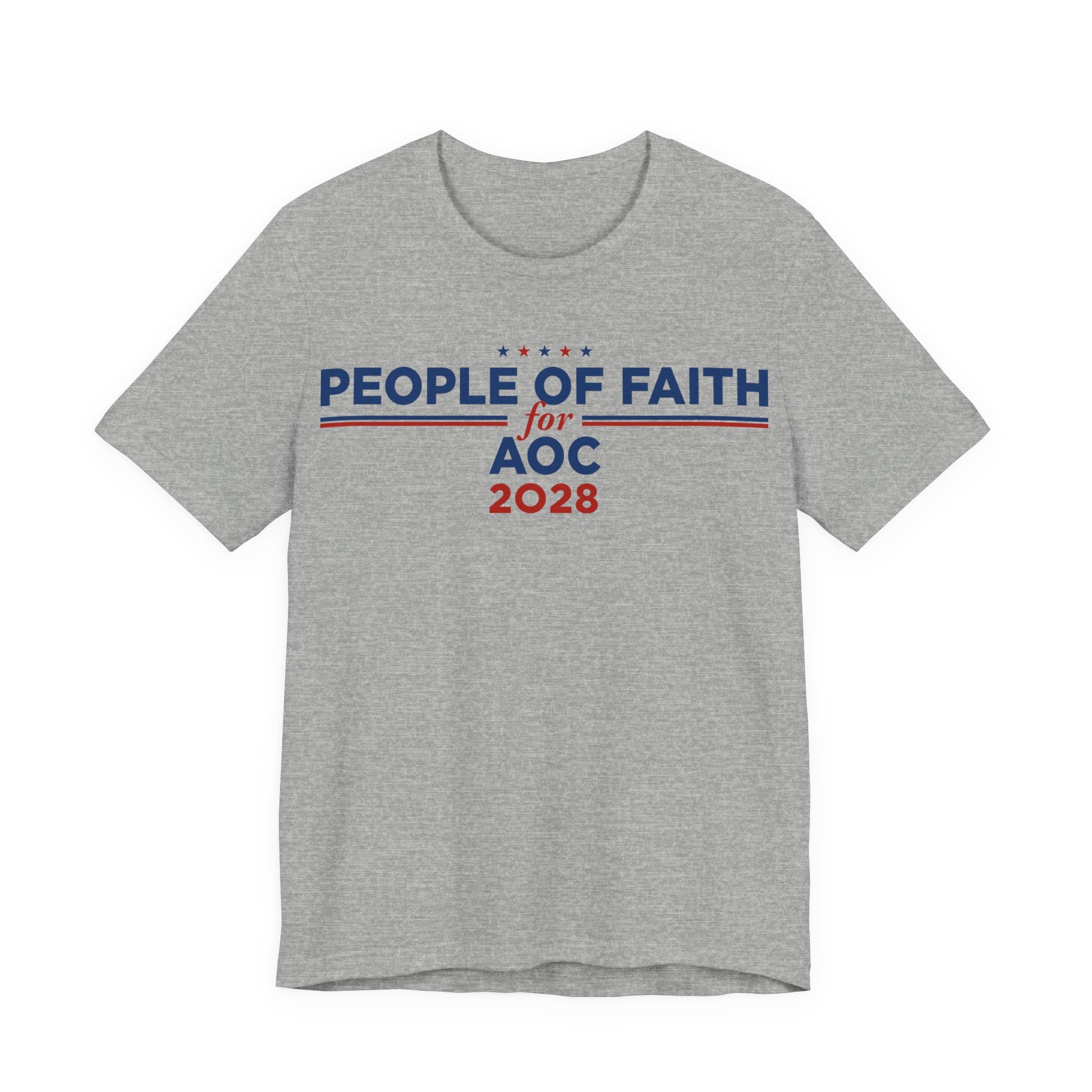People of Faith for AOC for President Campaign T-Shirt 2028