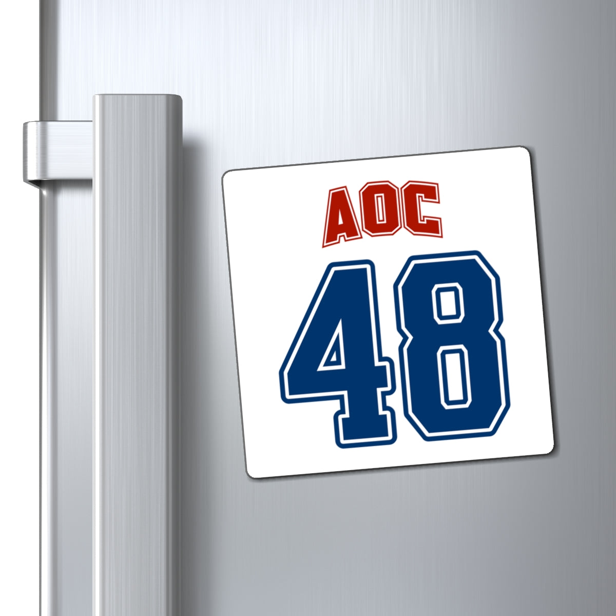 Team AOC for 48th President Magnet — Patriotic Collegiate Fridge Sticker