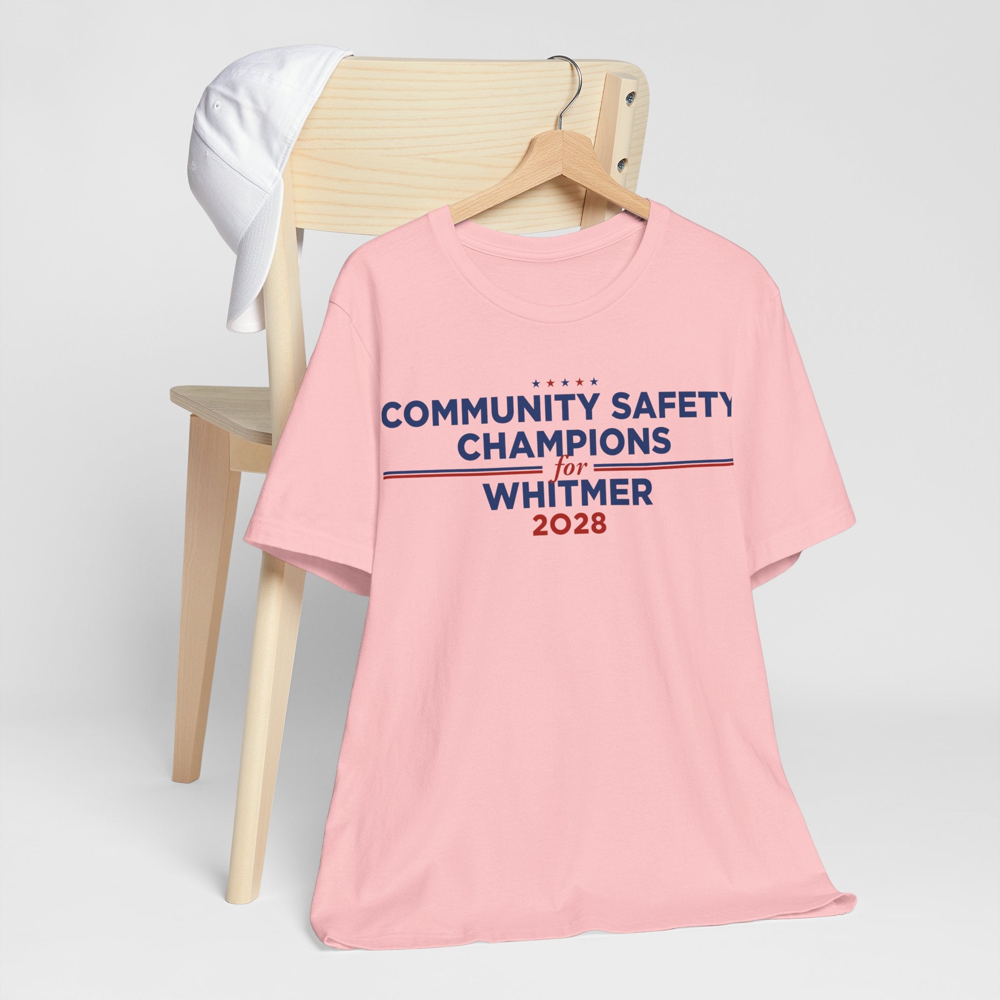 Community Safety Champions for Whitmer 2028 T-Shirt | Bella+Canvas 3001 Political Graphic Tee