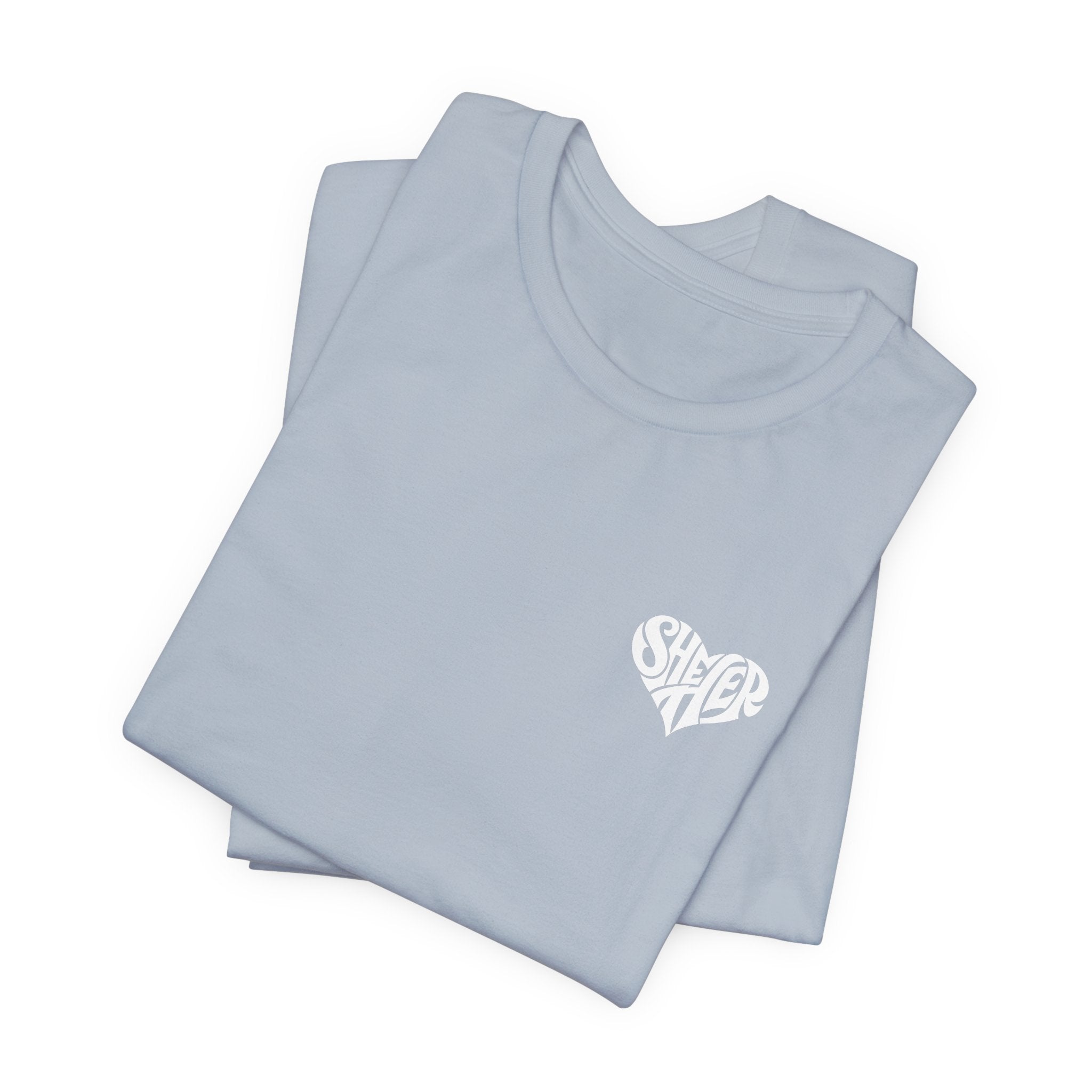 She/Her Heart Pronoun T-Shirt – Minimalist Chest Graphic Tee