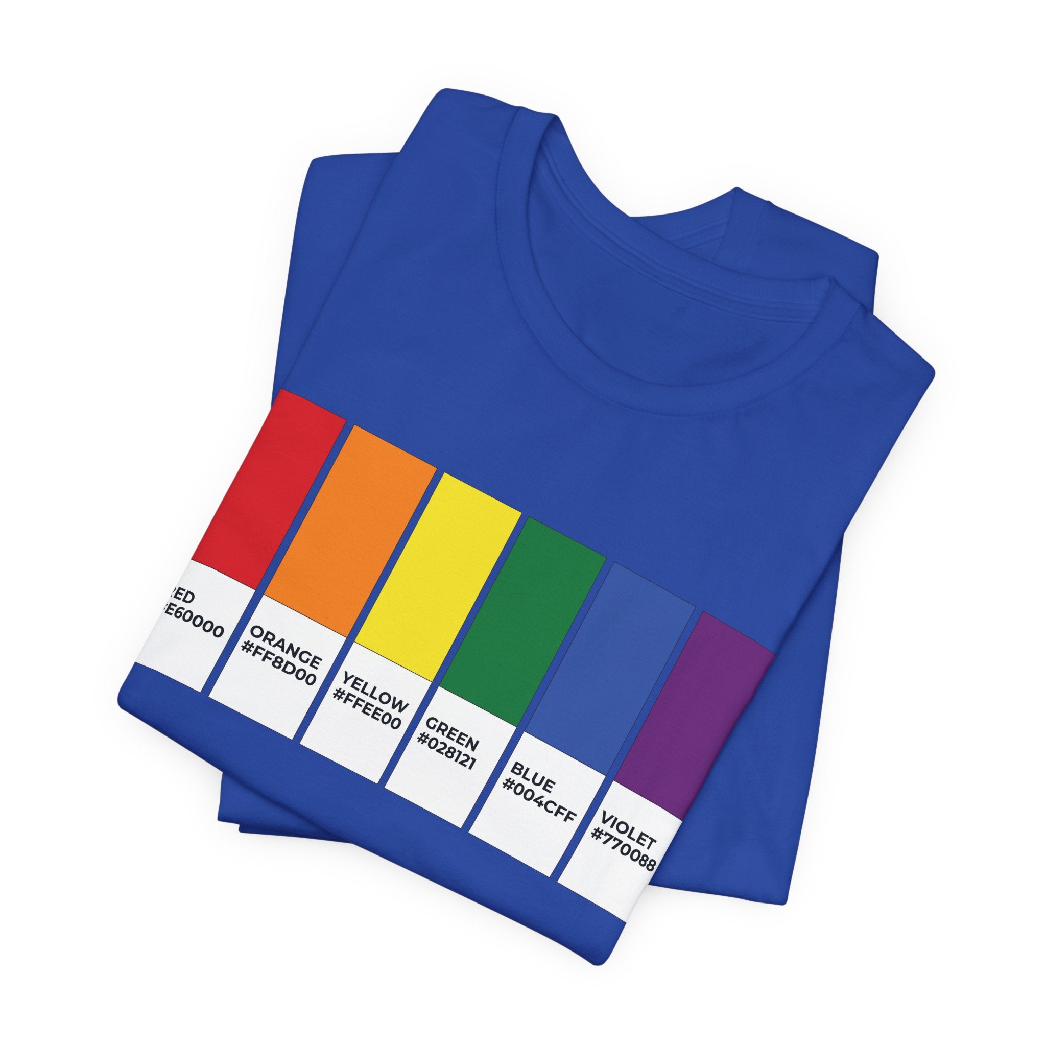 Funny LGBTQIA Pride Flag Pantone Colors Unisex Jersey Short Sleeve T-Shirt