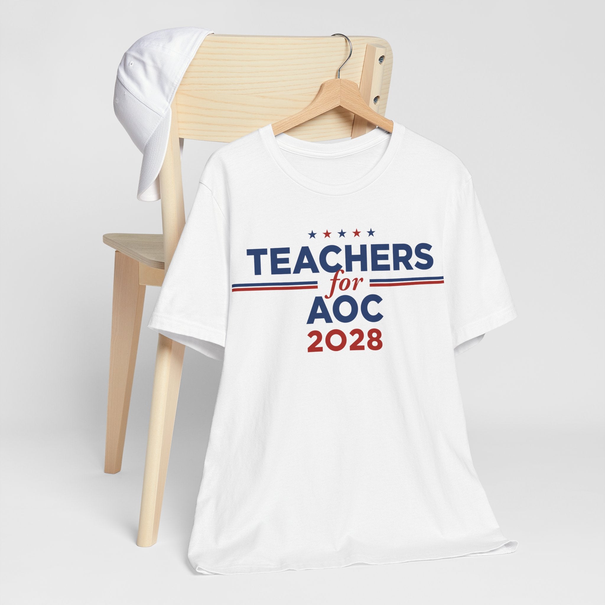 Teachers for AOC for President Campaign T-Shirt 2028