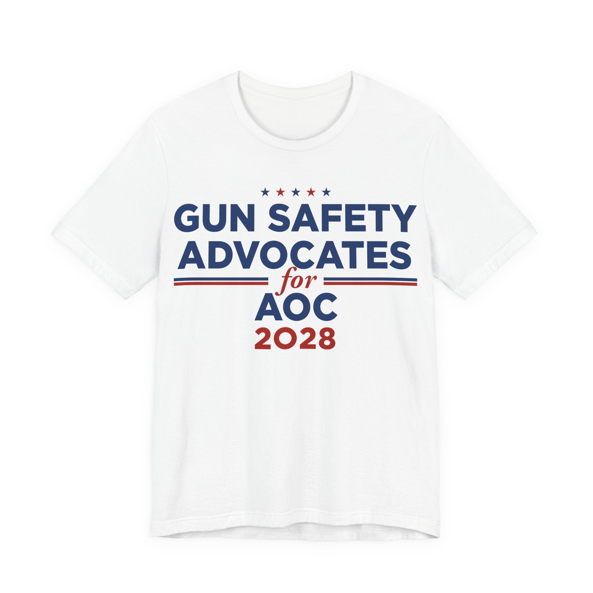 Gun Safety Advocates for AOC for President Campaign T-Shirt 2028
