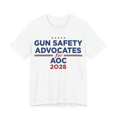 Gun Safety Advocates for AOC for President Campaign T-Shirt 2028