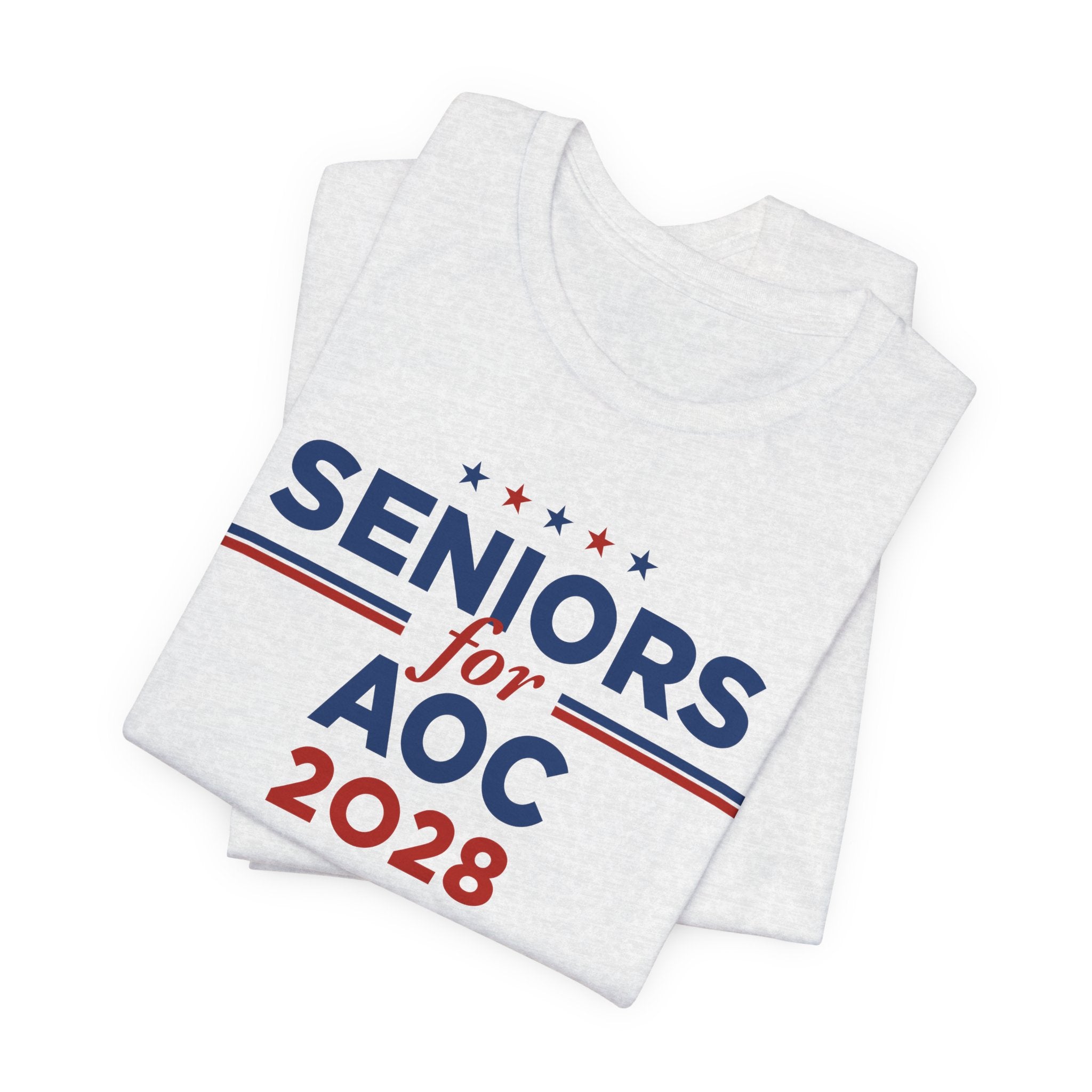 Seniors for AOC for President Campaign T-Shirt 2028