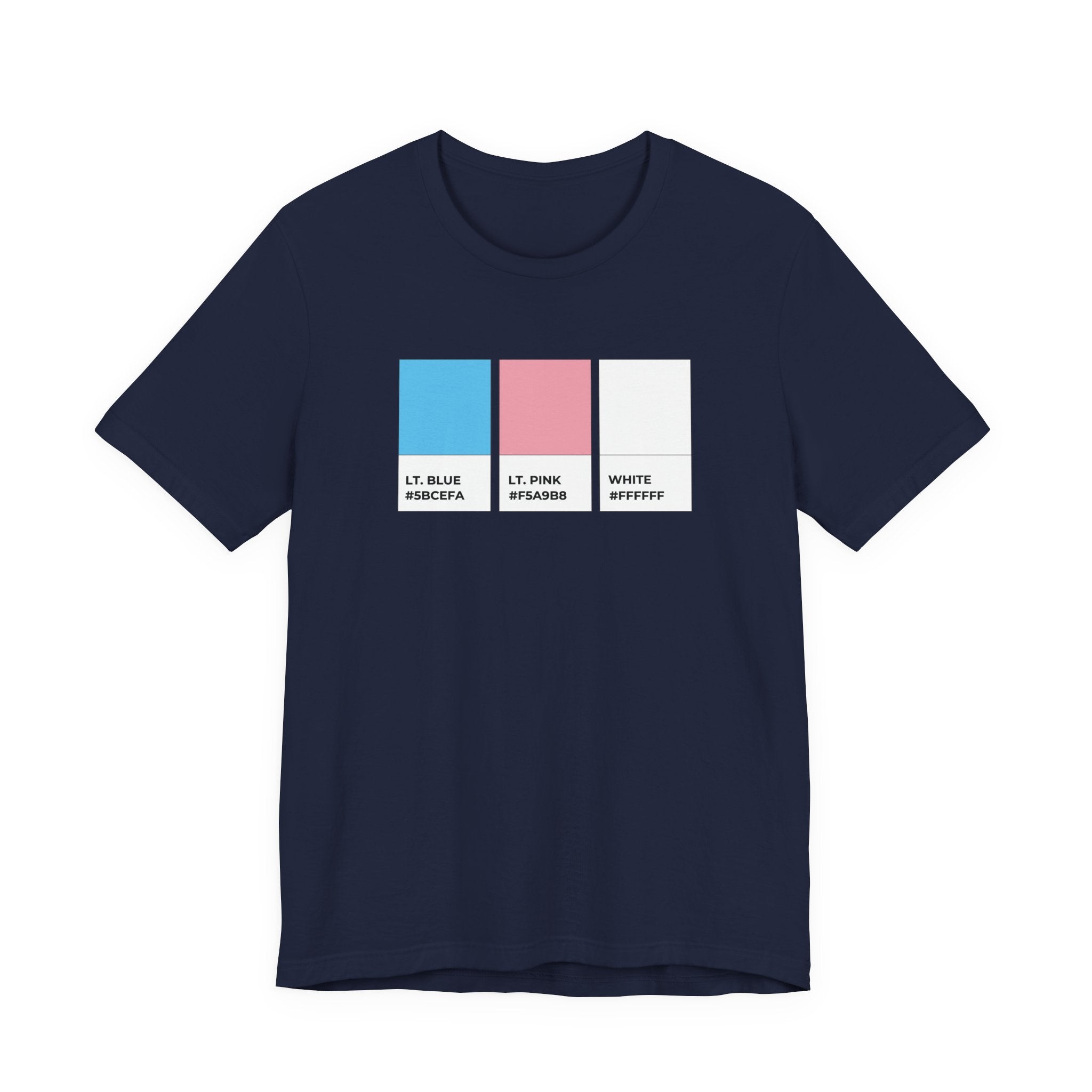 Funny Transgender Trans Pride Flag Pantone Colors Unisex Short Sleeve T-Shirt