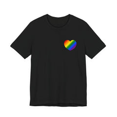 Rainbow Heart T-Shirt – Minimalist LGBTQ Pride Tee