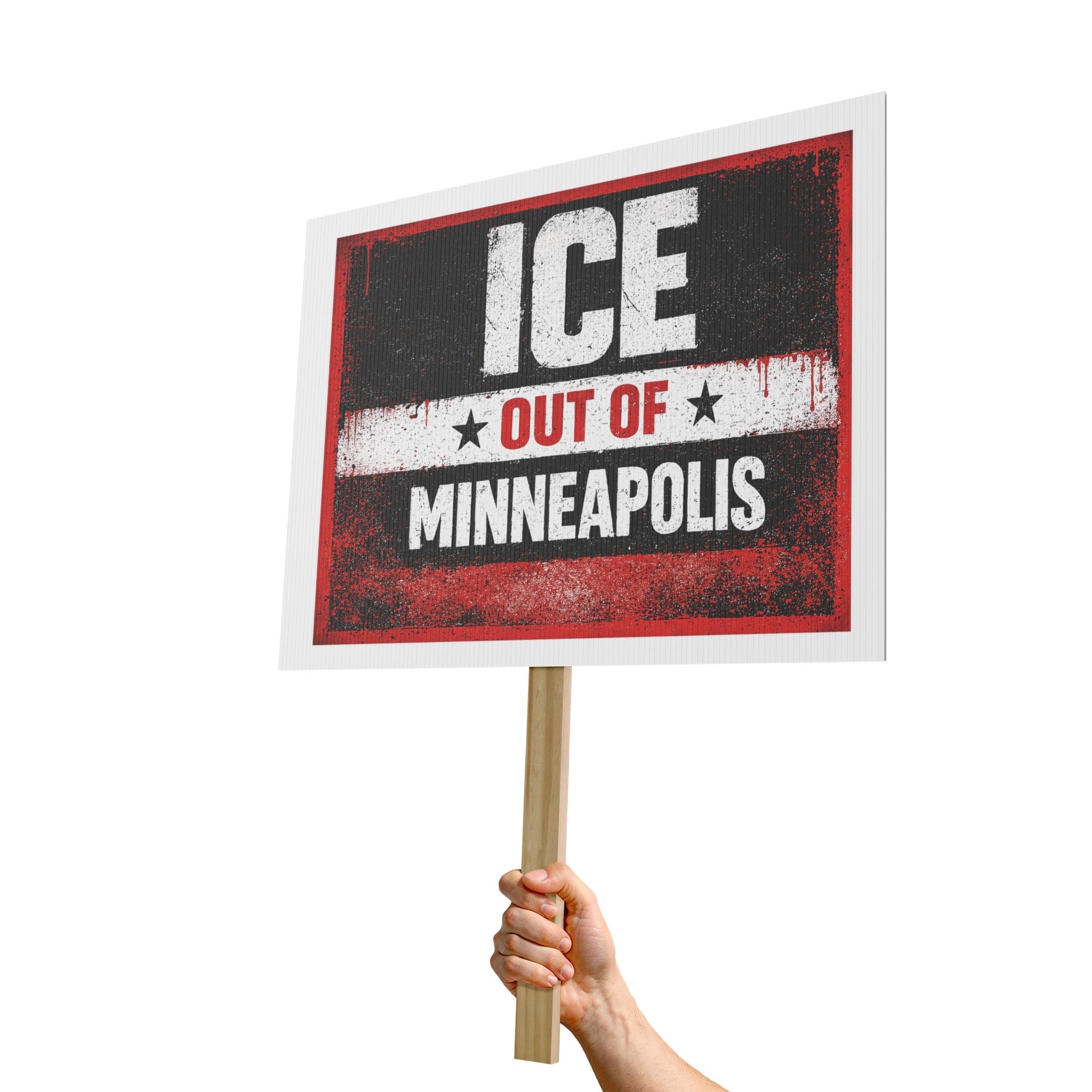 Protest Sign — "ICE Out of Minneapolis" Rally Placard