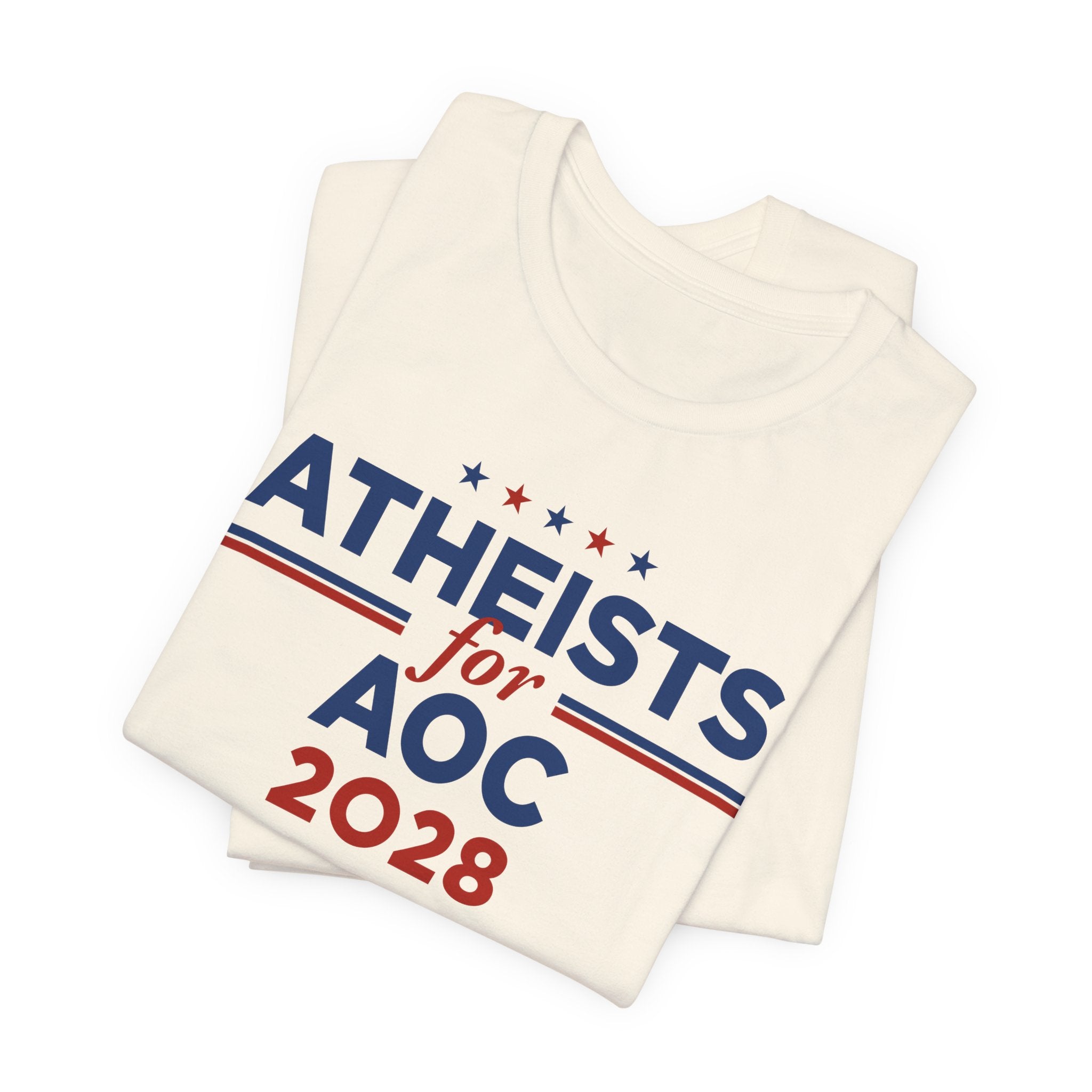 Atheists for AOC for President Campaign T-Shirt 2028