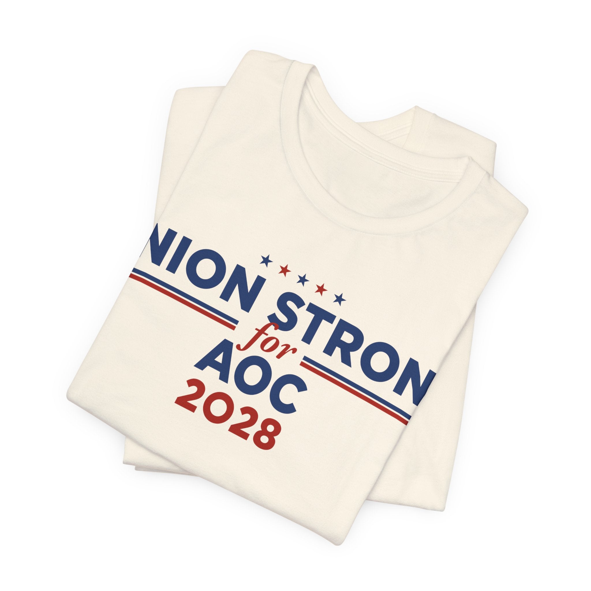 Union Strong for AOC for President Campaign T-Shirt 2028