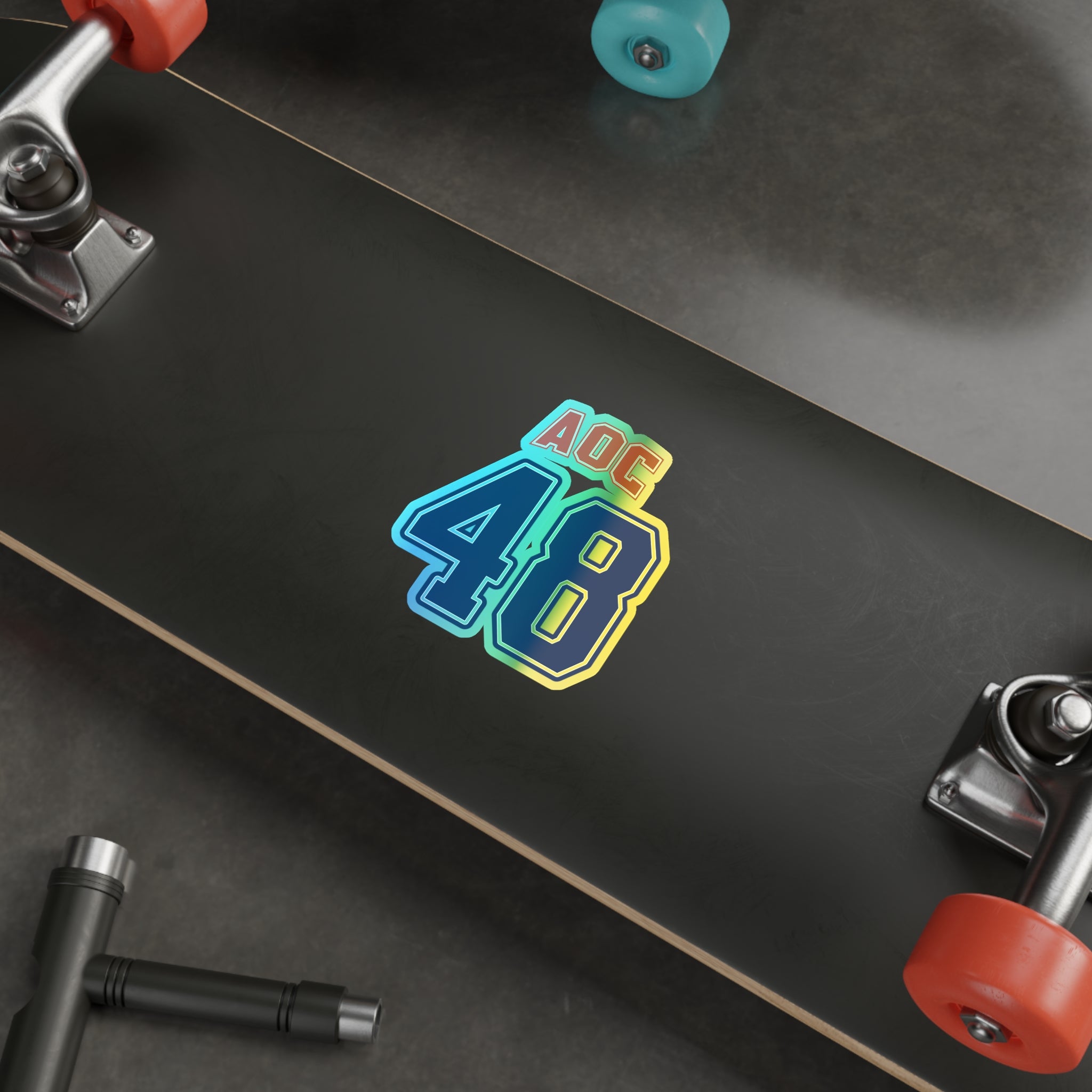 Holographic Team AOC for 48th President Sticker