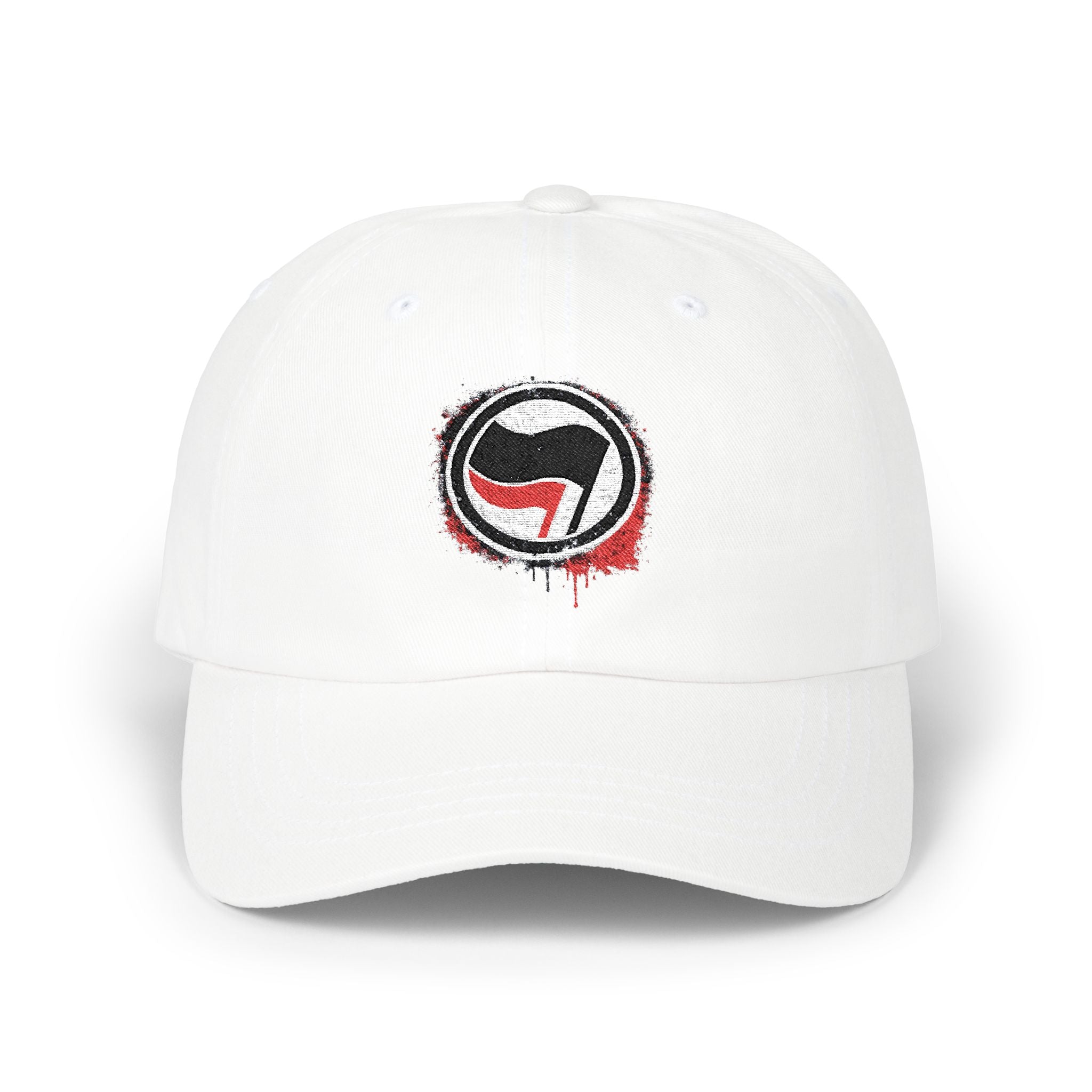 Anti-Fascist Two-Flag Embroidered Vintage Dad Hat