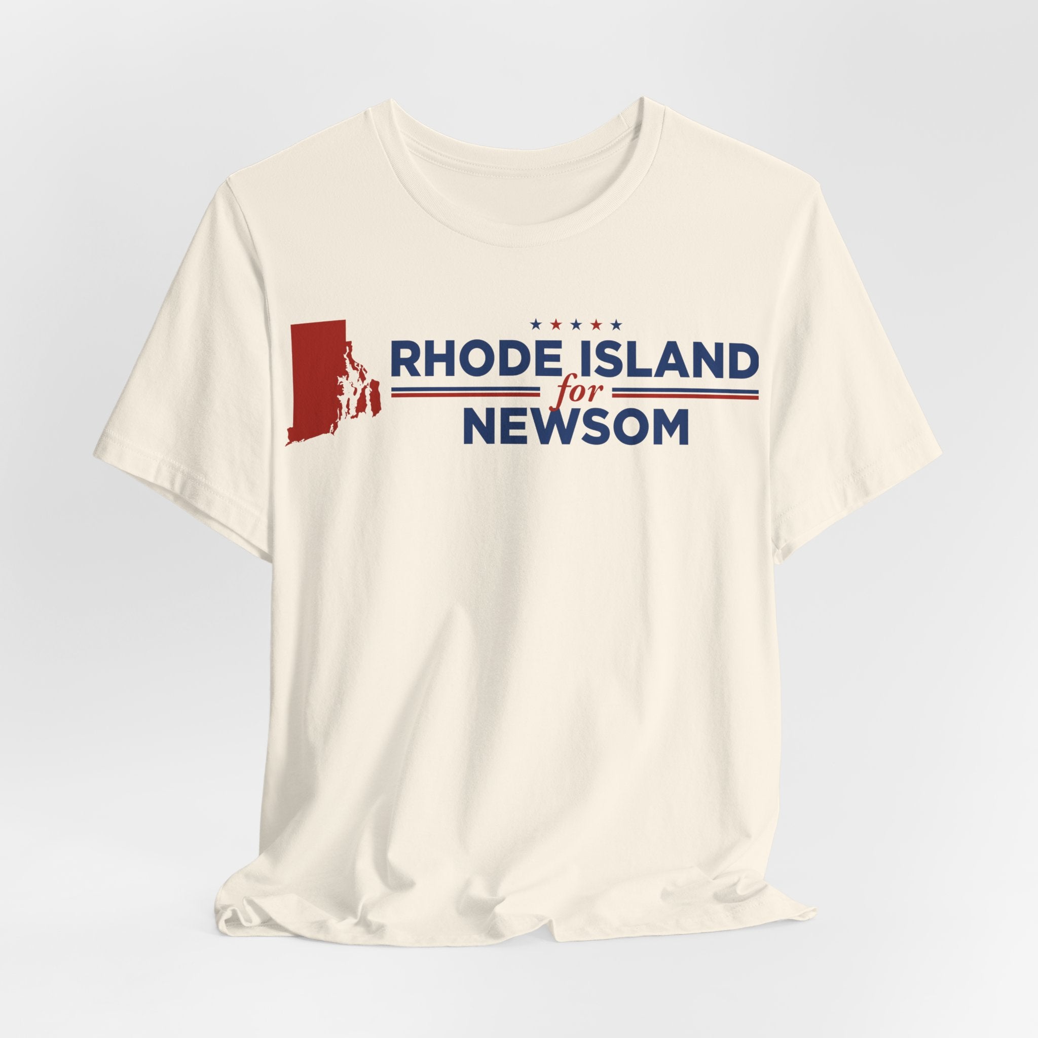 Rhode Island for Gavin Newsom for President Campaign T-Shirt 2028