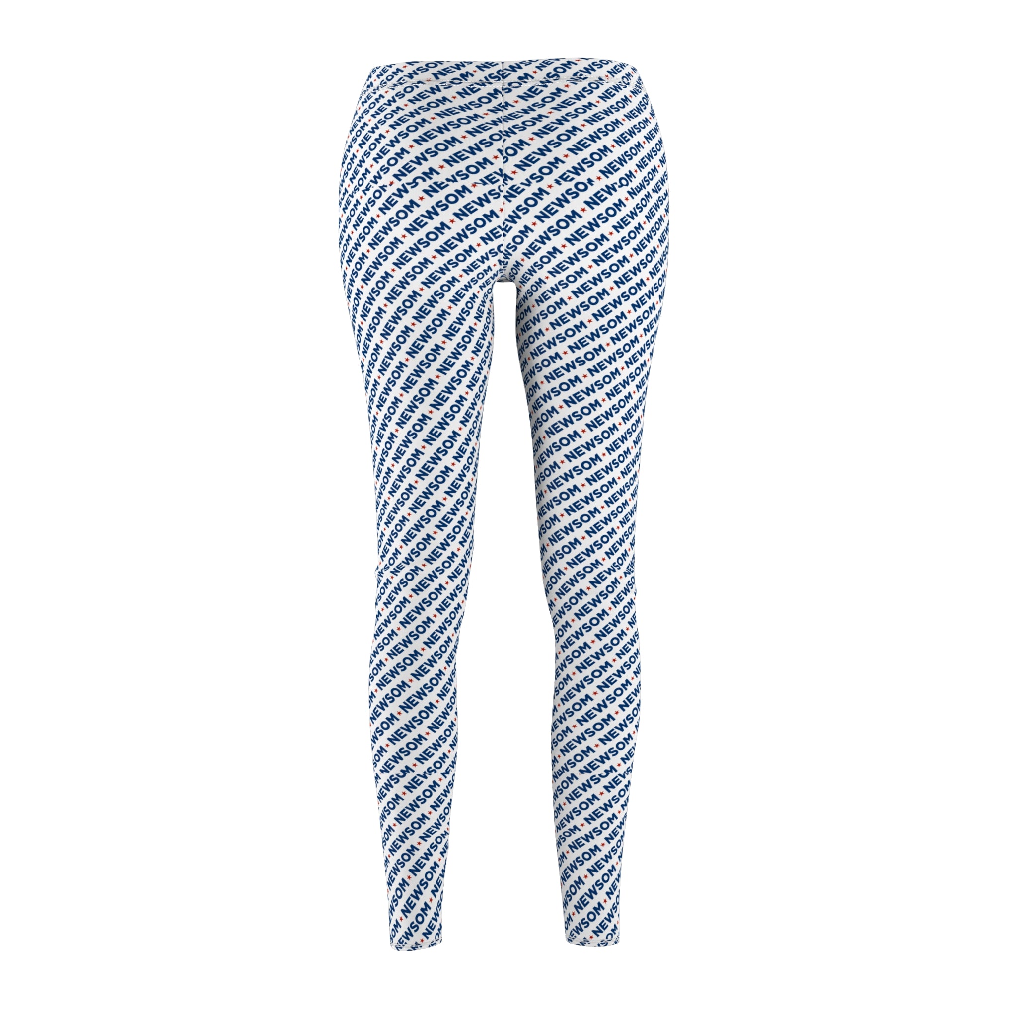 Gavin Newsom All-Over Print Leggings – Political Graphic Leggings for Progressive Everyday Style