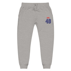 Embroidered Team AOC for 48th President Fleece Sweatpants — Casual Cozy Joggers