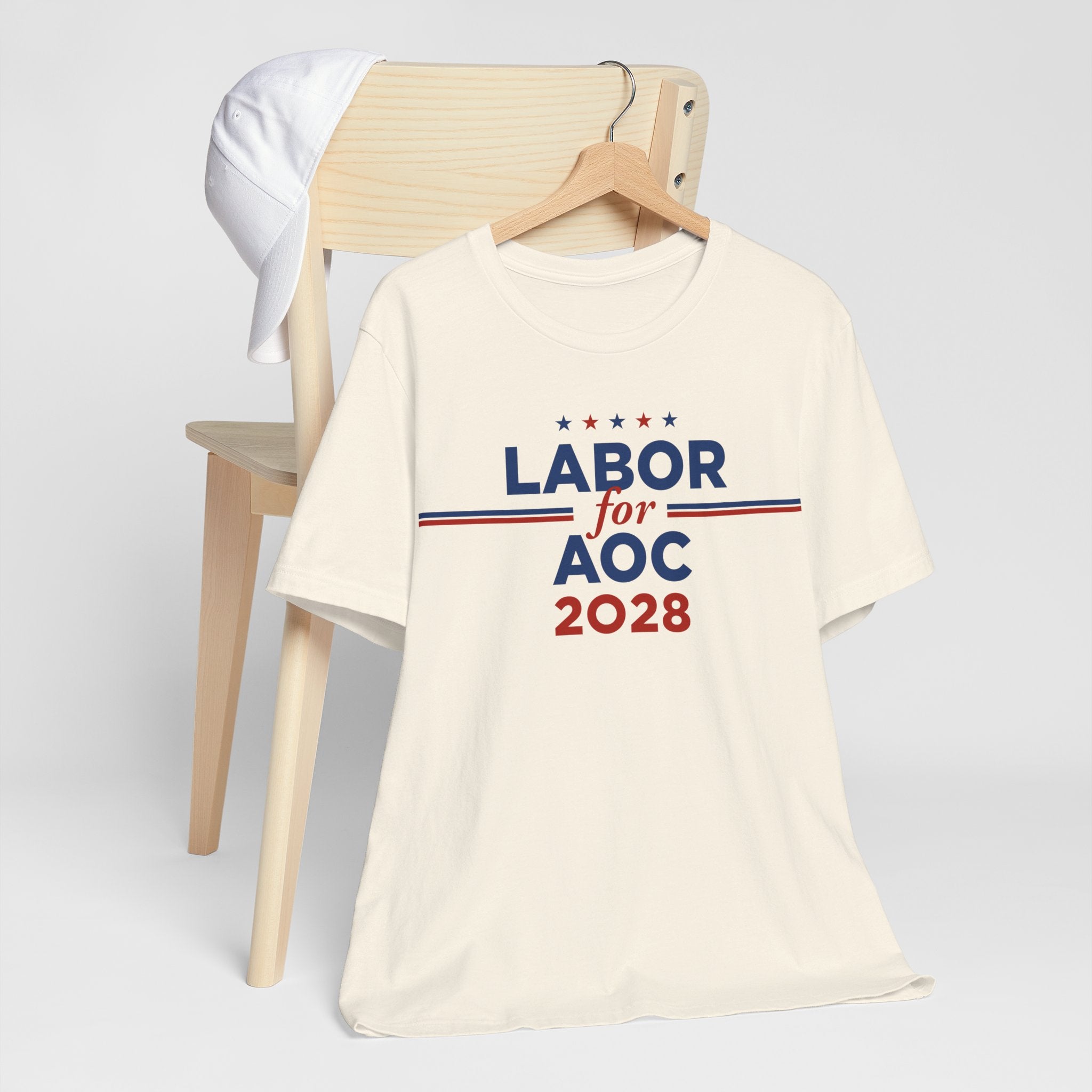 Labor for AOC for President Campaign T-Shirt 2028