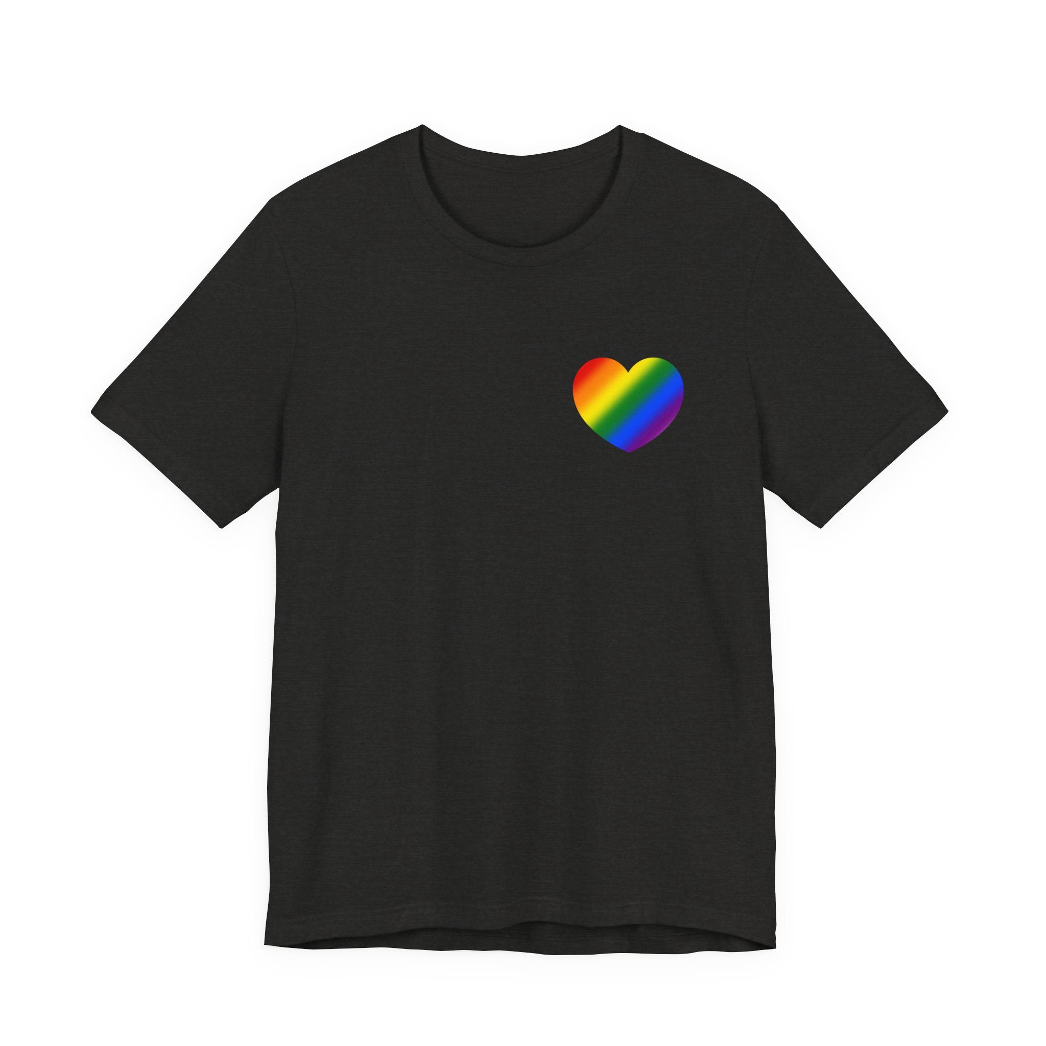 Rainbow Heart T-Shirt – Minimalist LGBTQ Pride Tee
