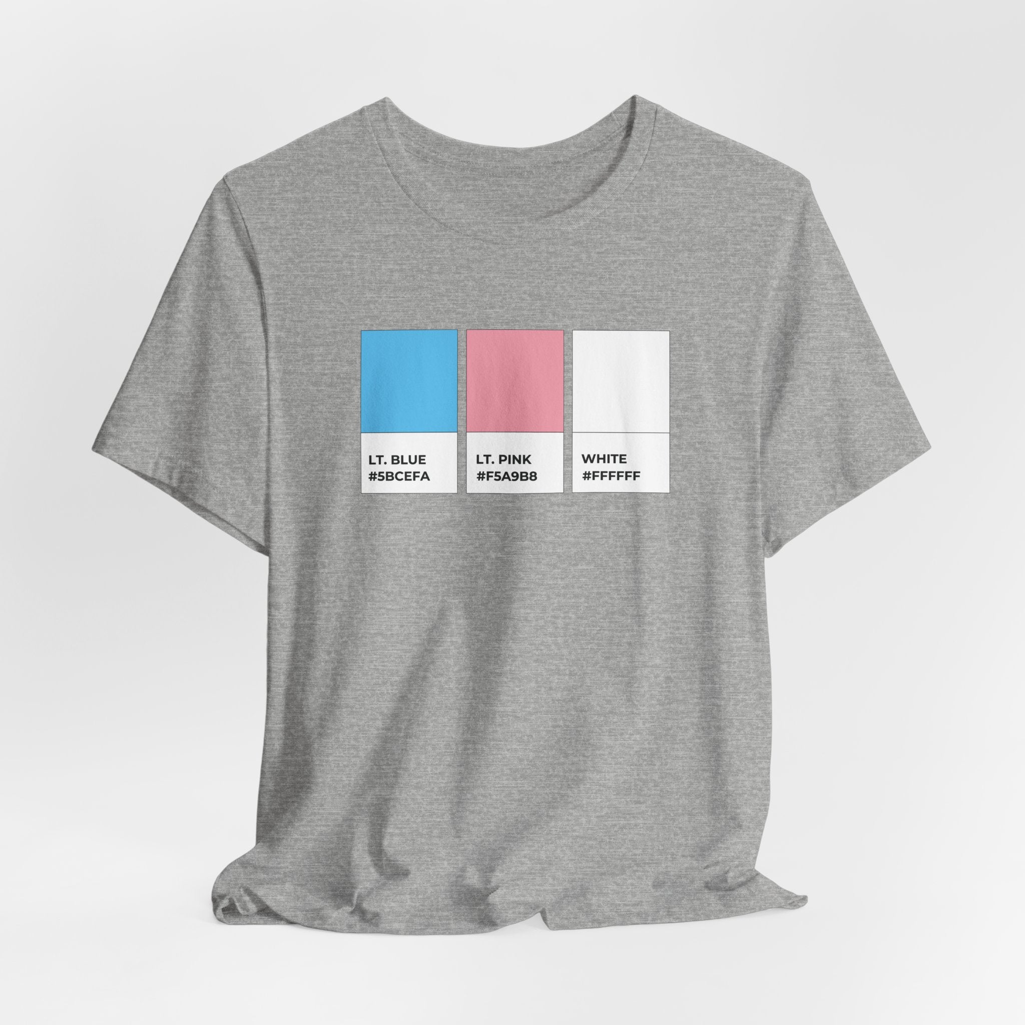 Funny Transgender Trans Pride Flag Pantone Colors Unisex Short Sleeve T-Shirt