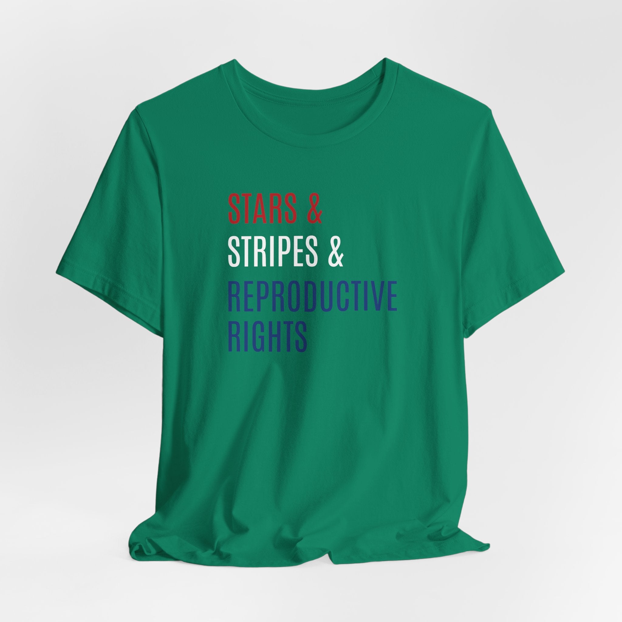 Stars, Stripes, Reproductive Rights Unisex T-Shirt - Red White Blue Patriotic Shirt - Pro-Choice - Women's Rights